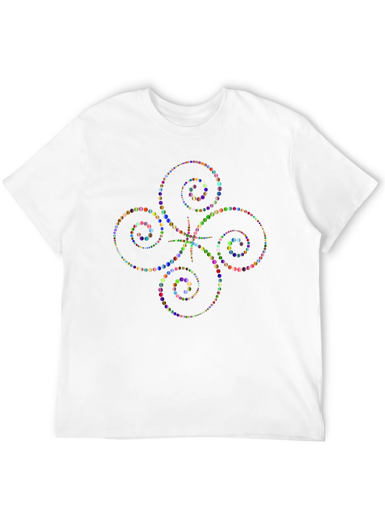 Black Geometric Swirl T-Shirt - Black view 12