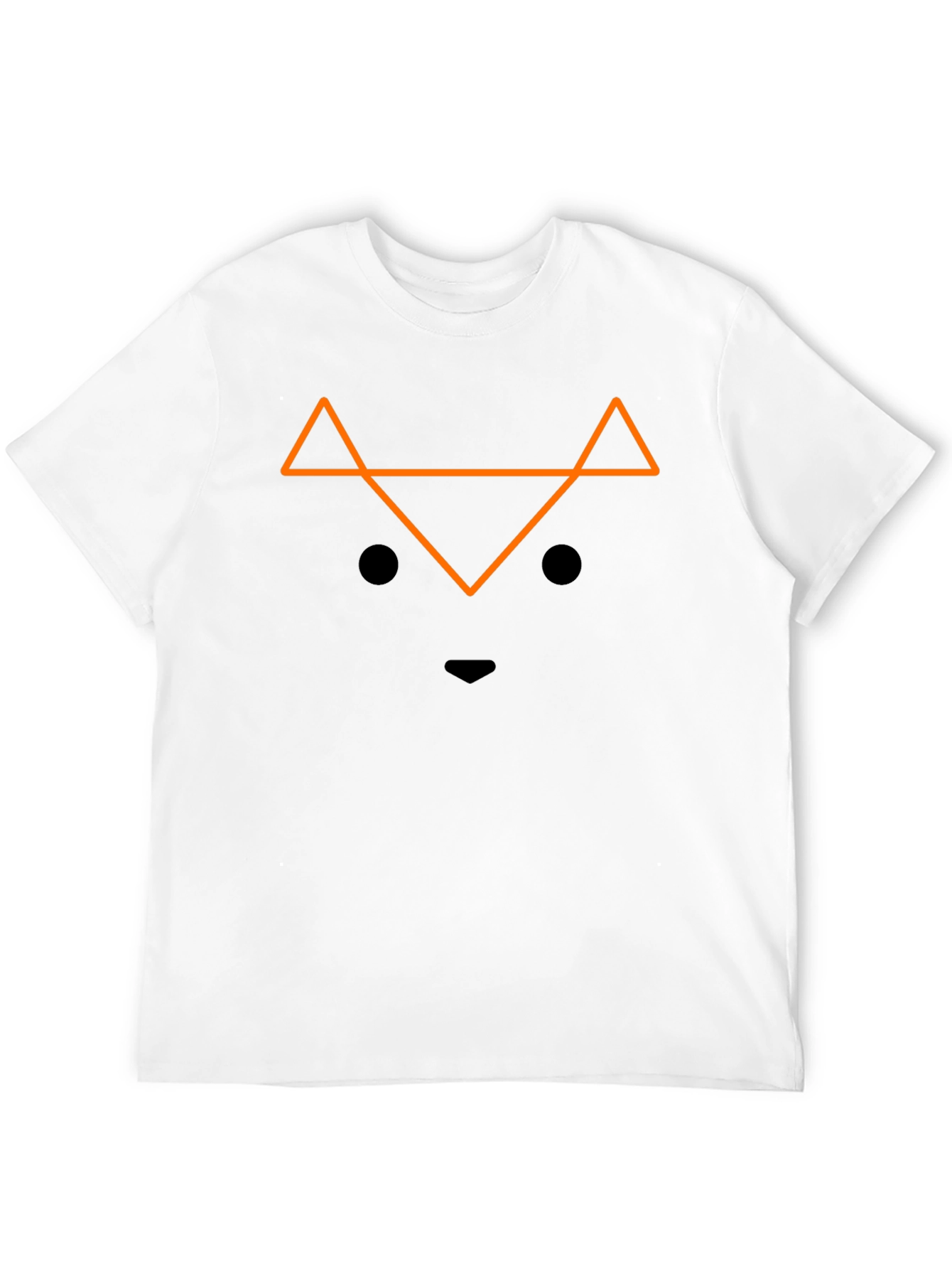 Black Geometric Fox Graphic Tee - Men's Black T-Shirt view 12