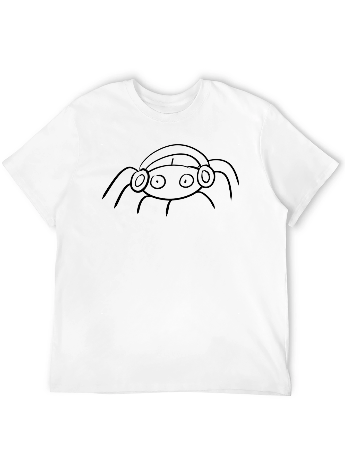 Black Spider DJ Black T-Shirt - Quirky Graphic Tee view 12