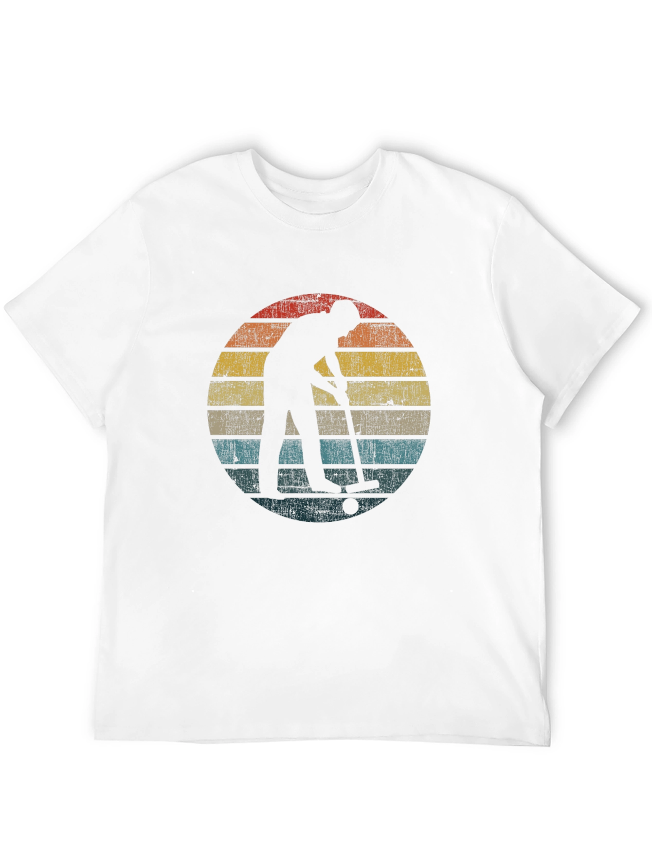 Black Vintage Hockey Player Silhouette T-Shirt - Retro Style view 12