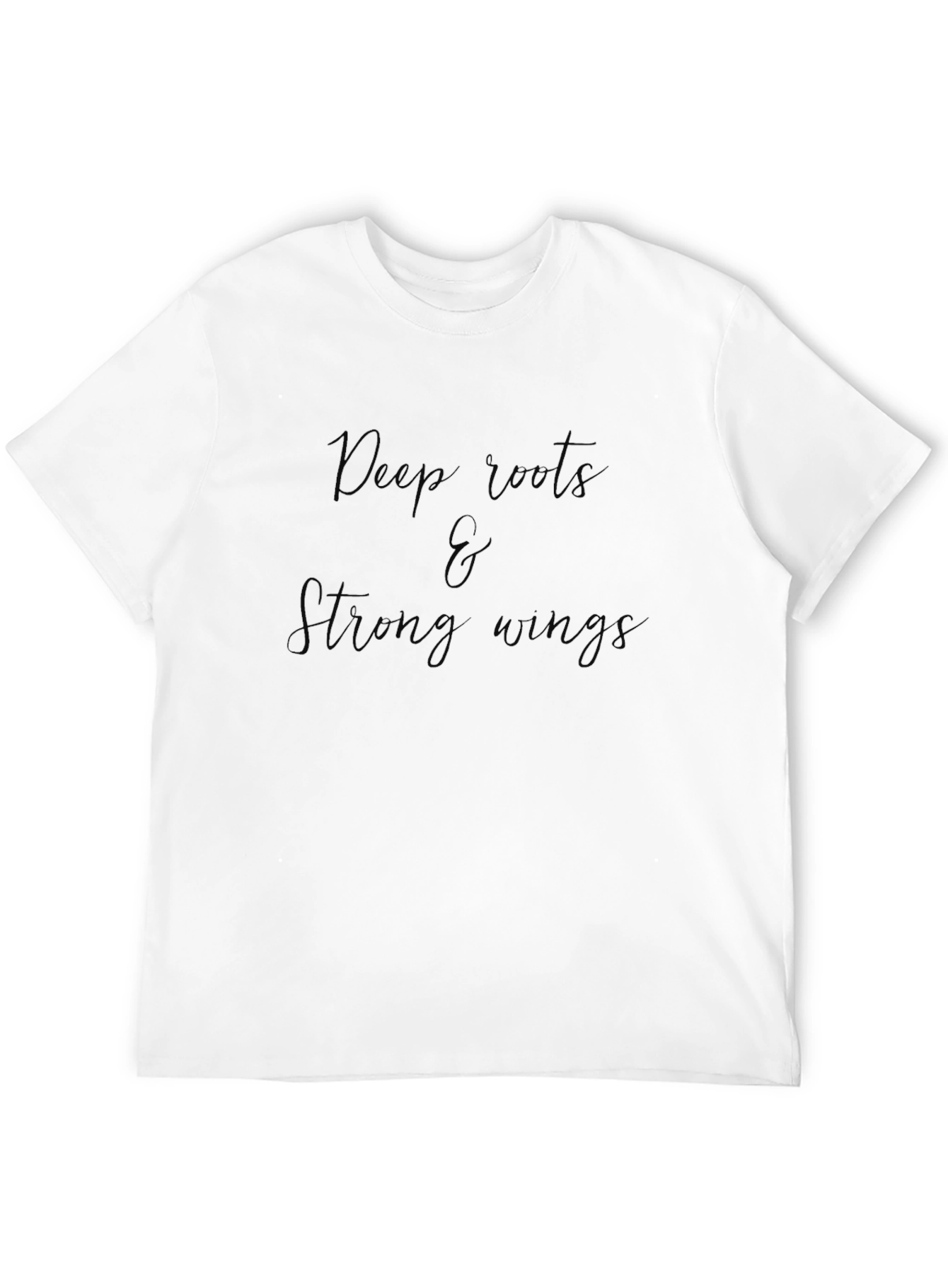 Black Deep Roots & Strong Wings Graphic Tee view 12