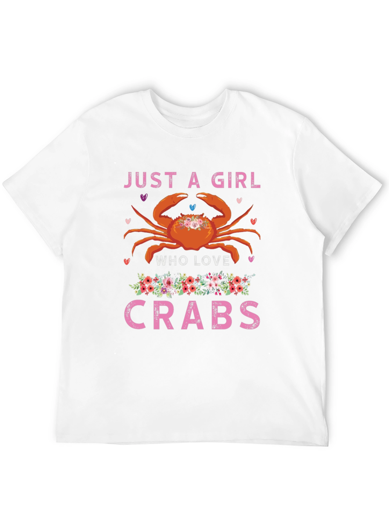 Black Just a Girl Who Loves Crabs T-Shirt view 12