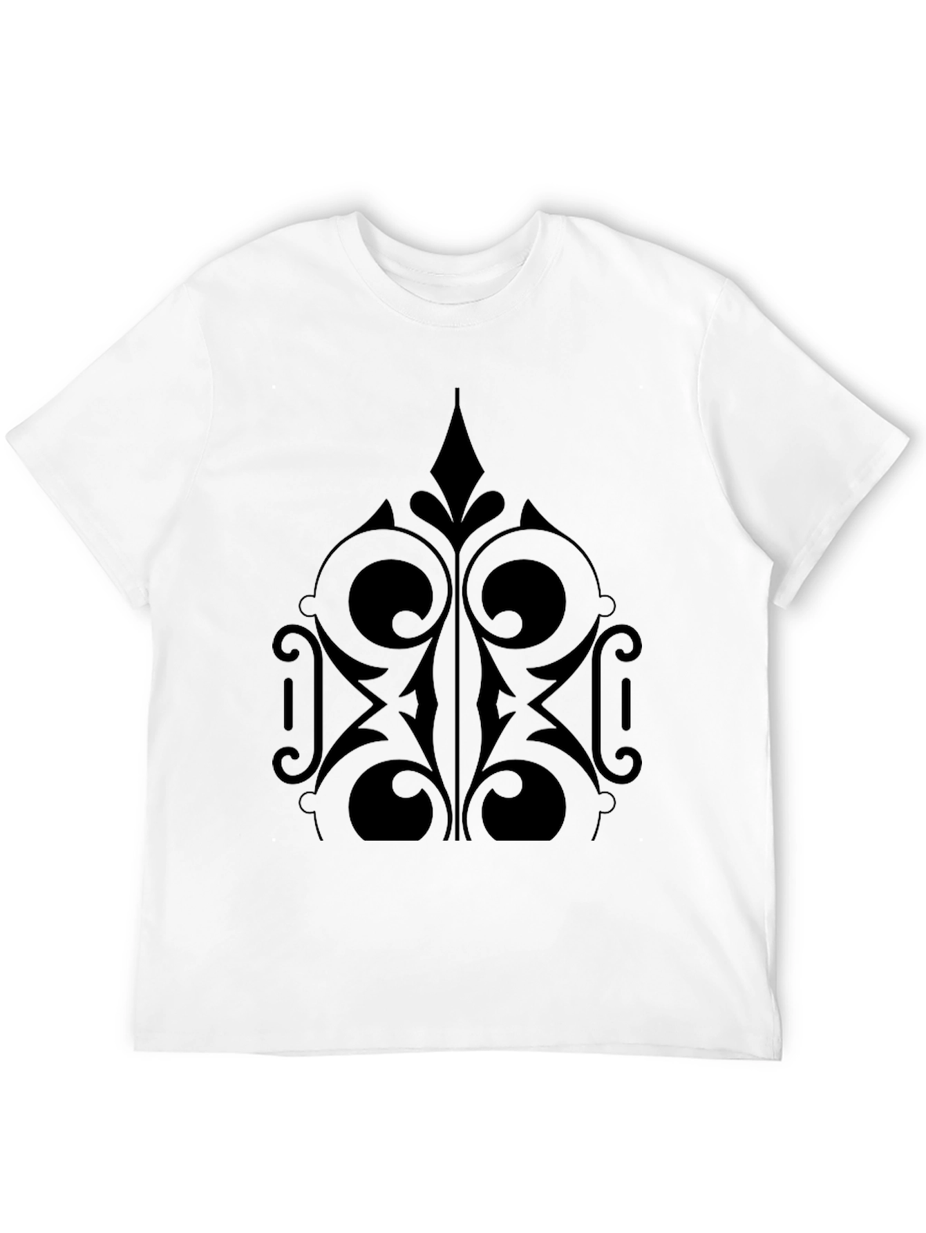 Black Ornate Black Graphic Tee view 12