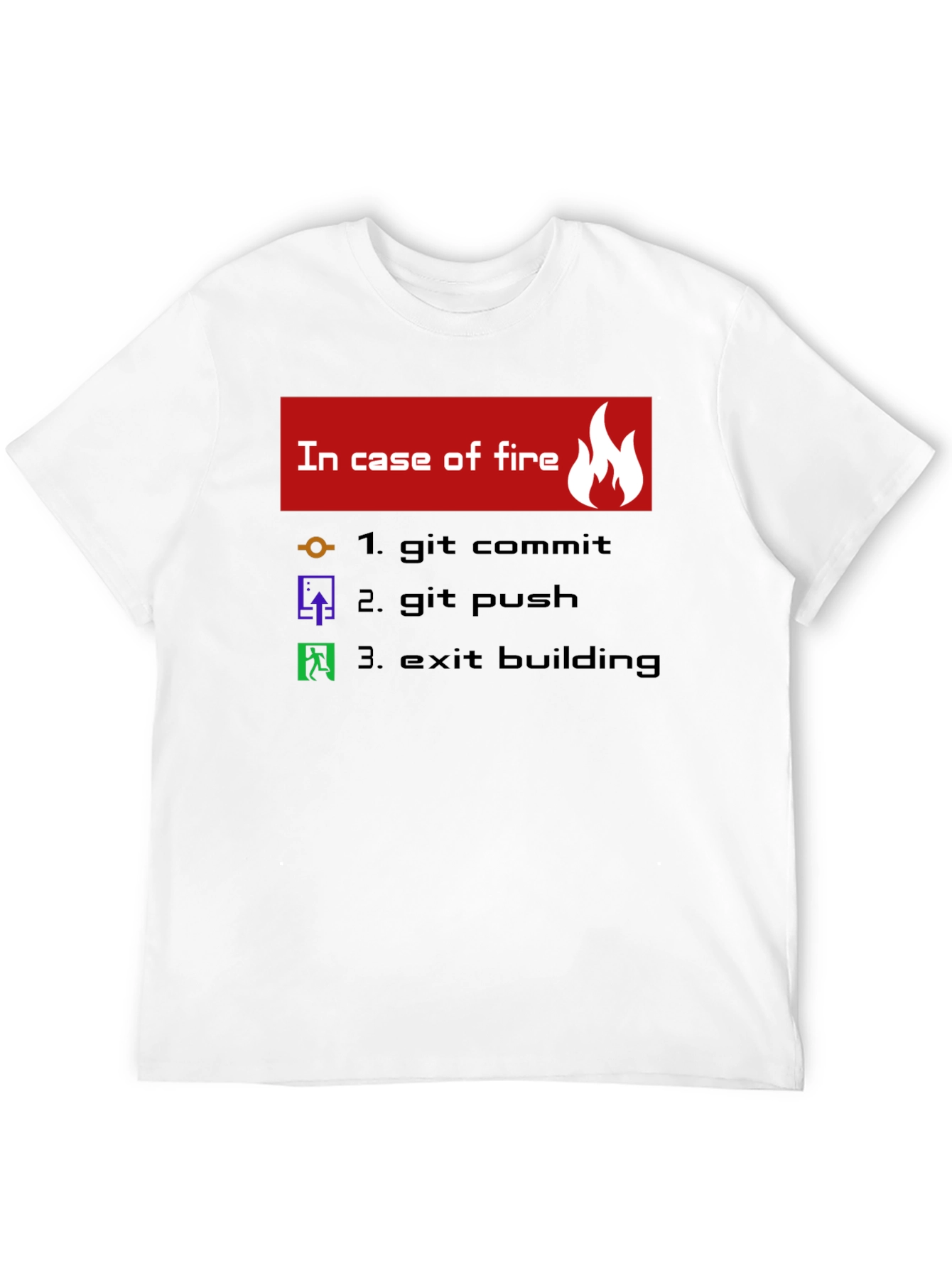 Black Funny Programmer T-Shirt - In Case of Fire view 12