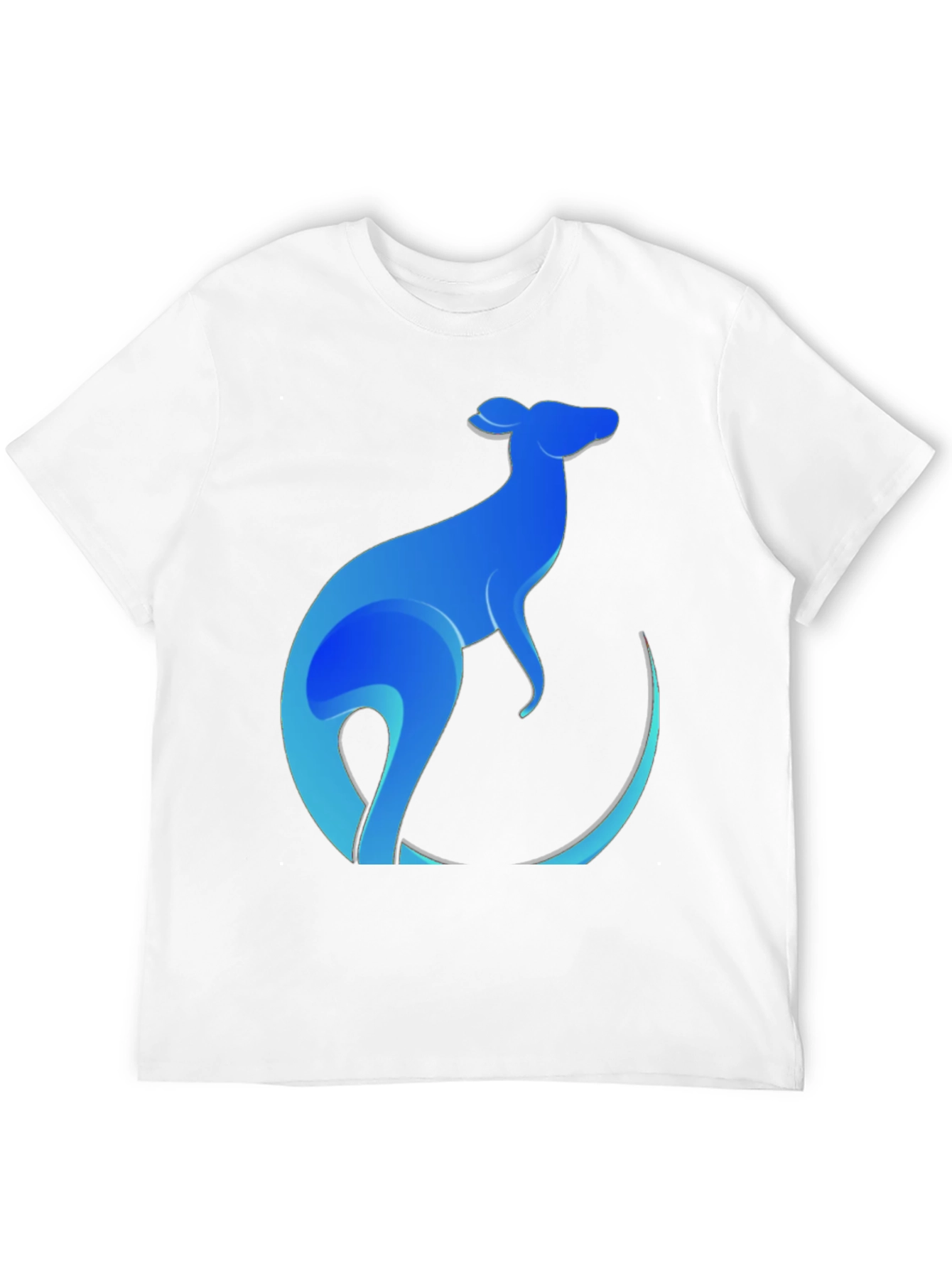 Black Blue Kangaroo Graphic Tee - Men's Black T-Shirt view 12