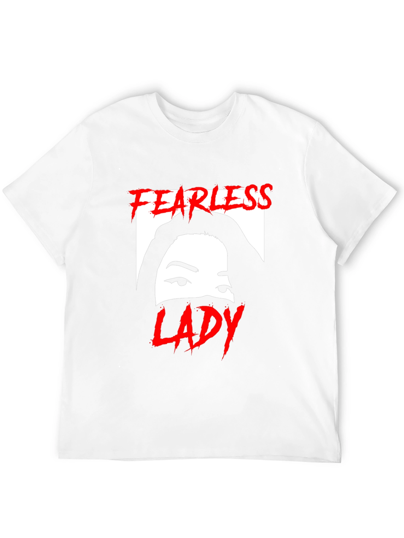 Black Fearless Lady Graphic T-Shirt - Unisex Black Tee view 12