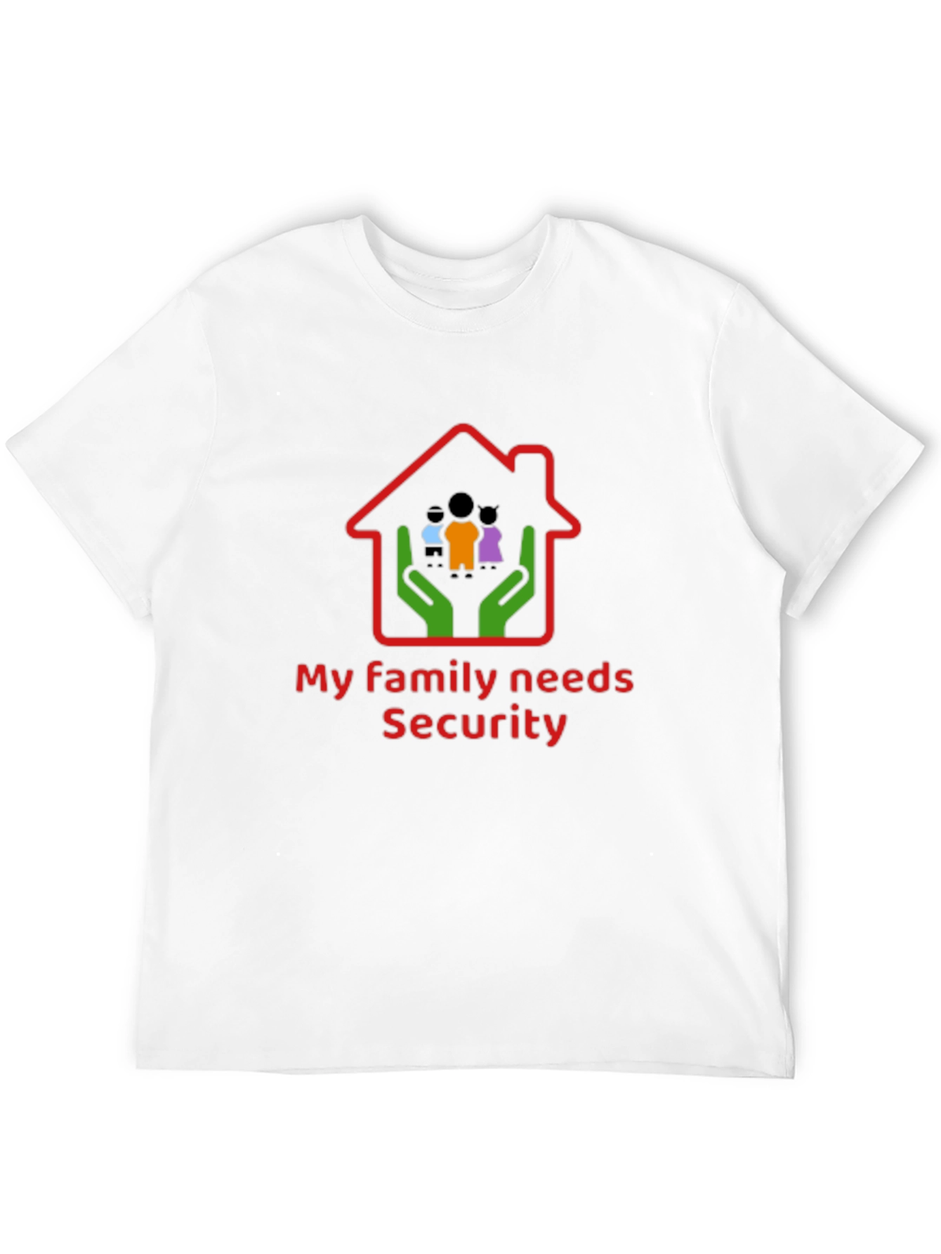 Black Family Security T-Shirt - Black Cotton Graphic Tee view 12