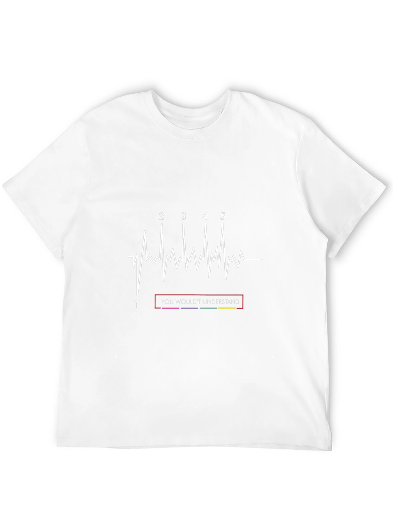 Black Manual Transmission Heartbeat T-Shirt view 12