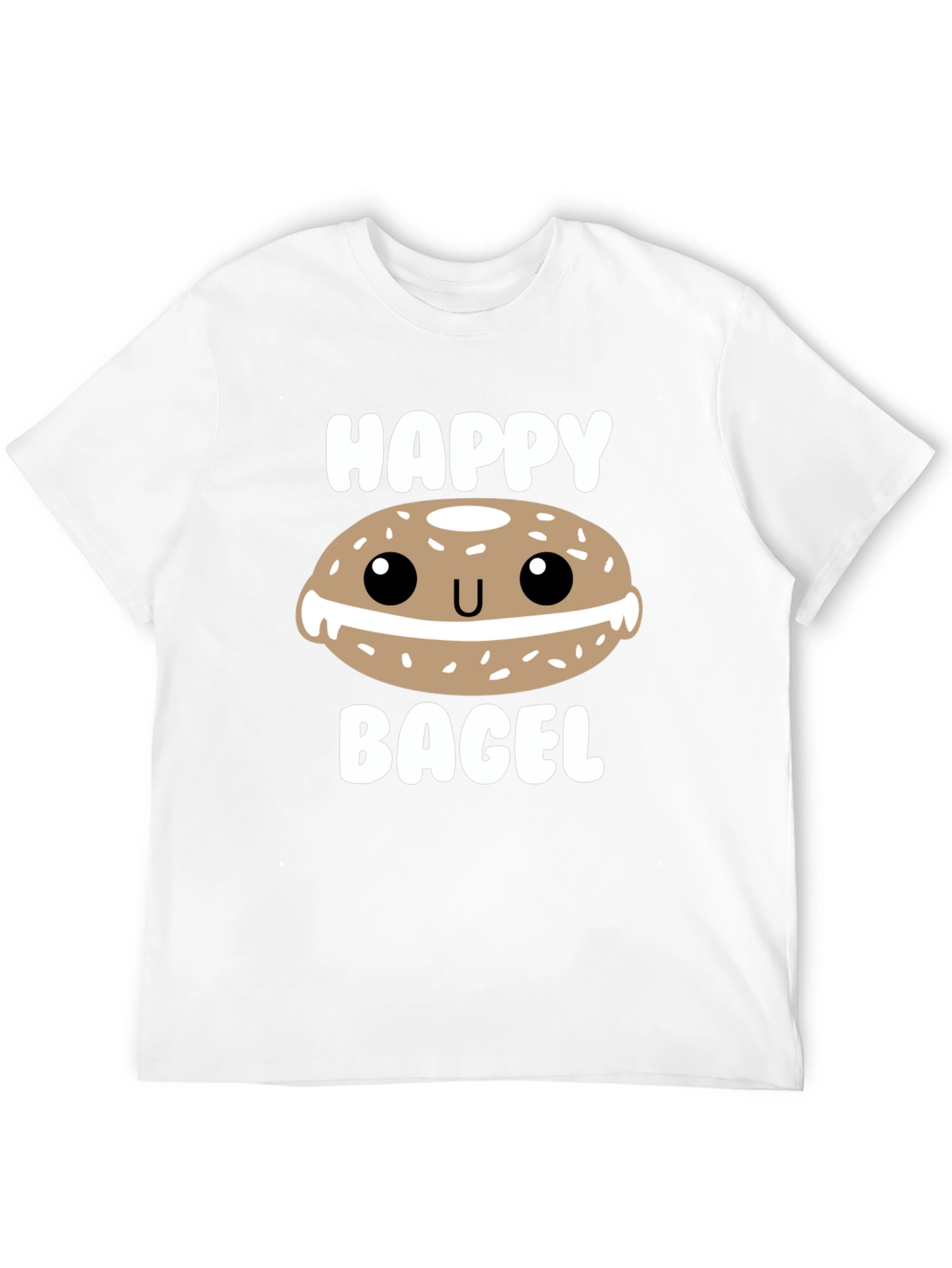 Black Happy Bagel Graphic T-Shirt view 12