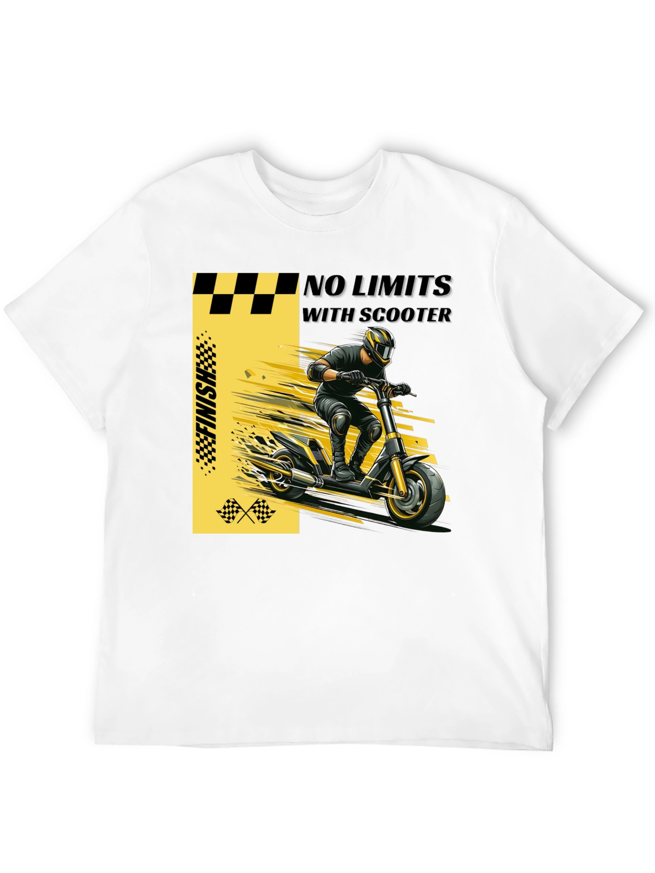 Black No Limits Scooter Graphic T-Shirt view 12