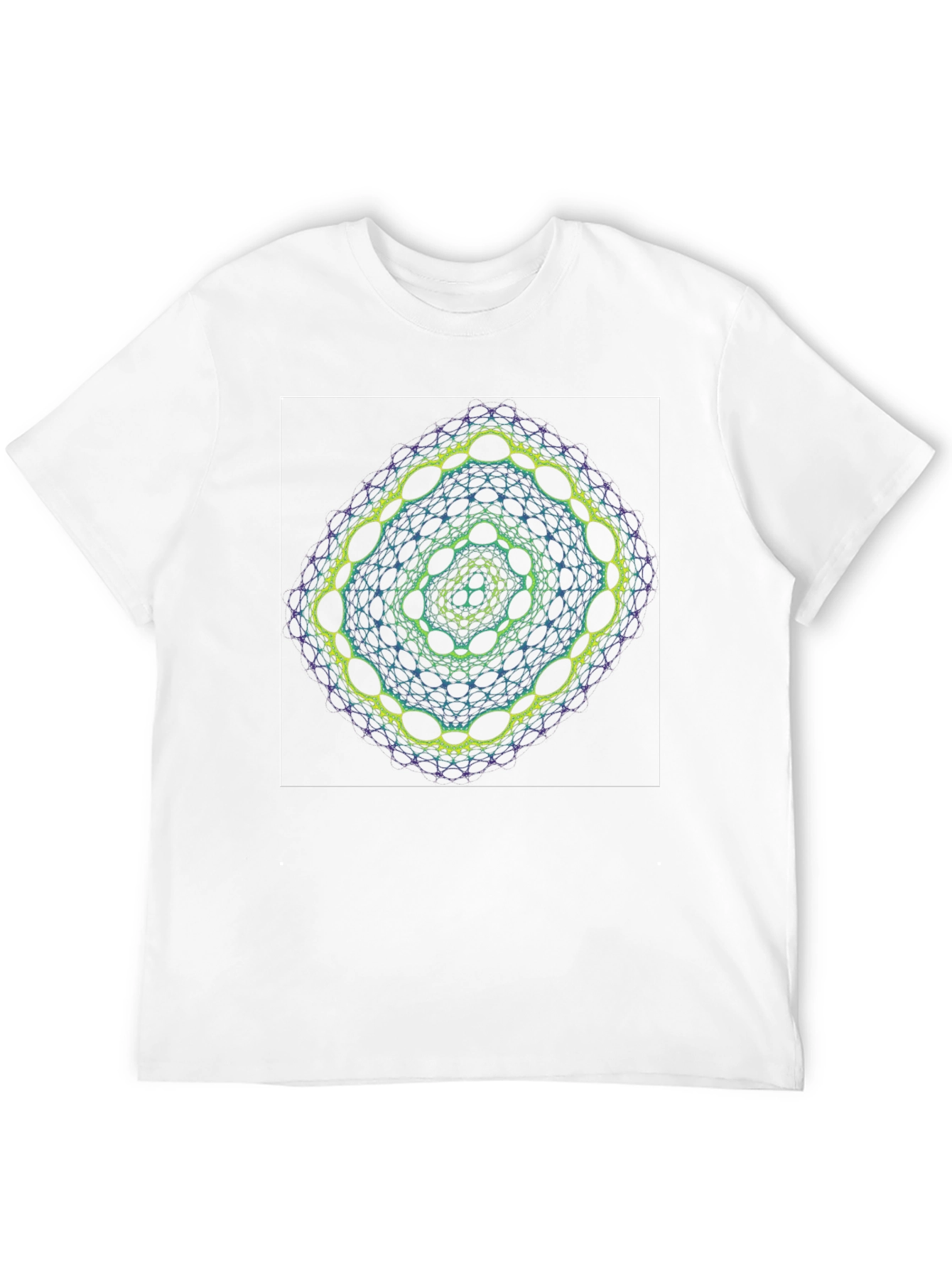 Black Geometric Pattern Black T-Shirt view 12