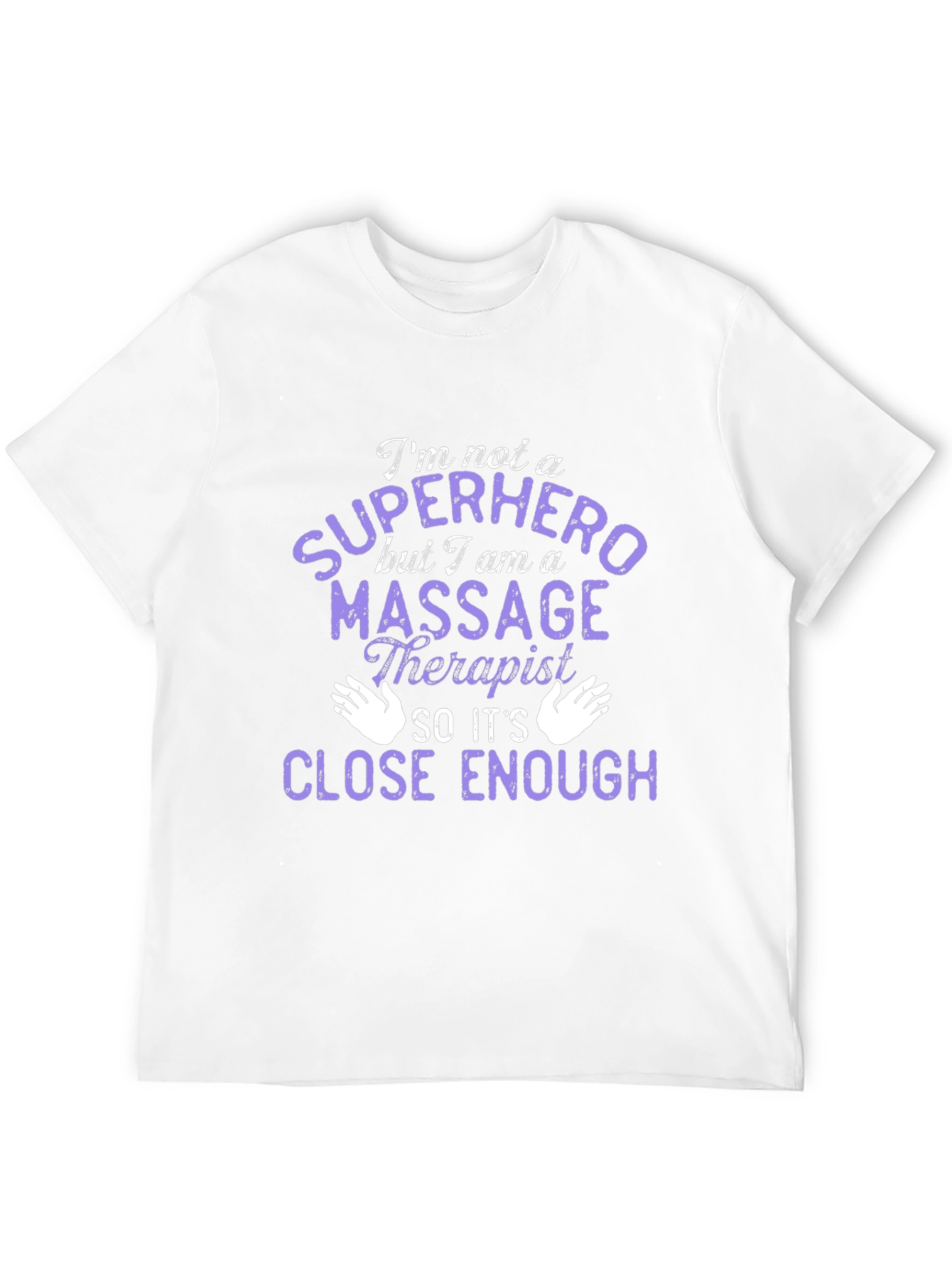 Black Massage Therapist Superhero T-Shirt - Black view 12