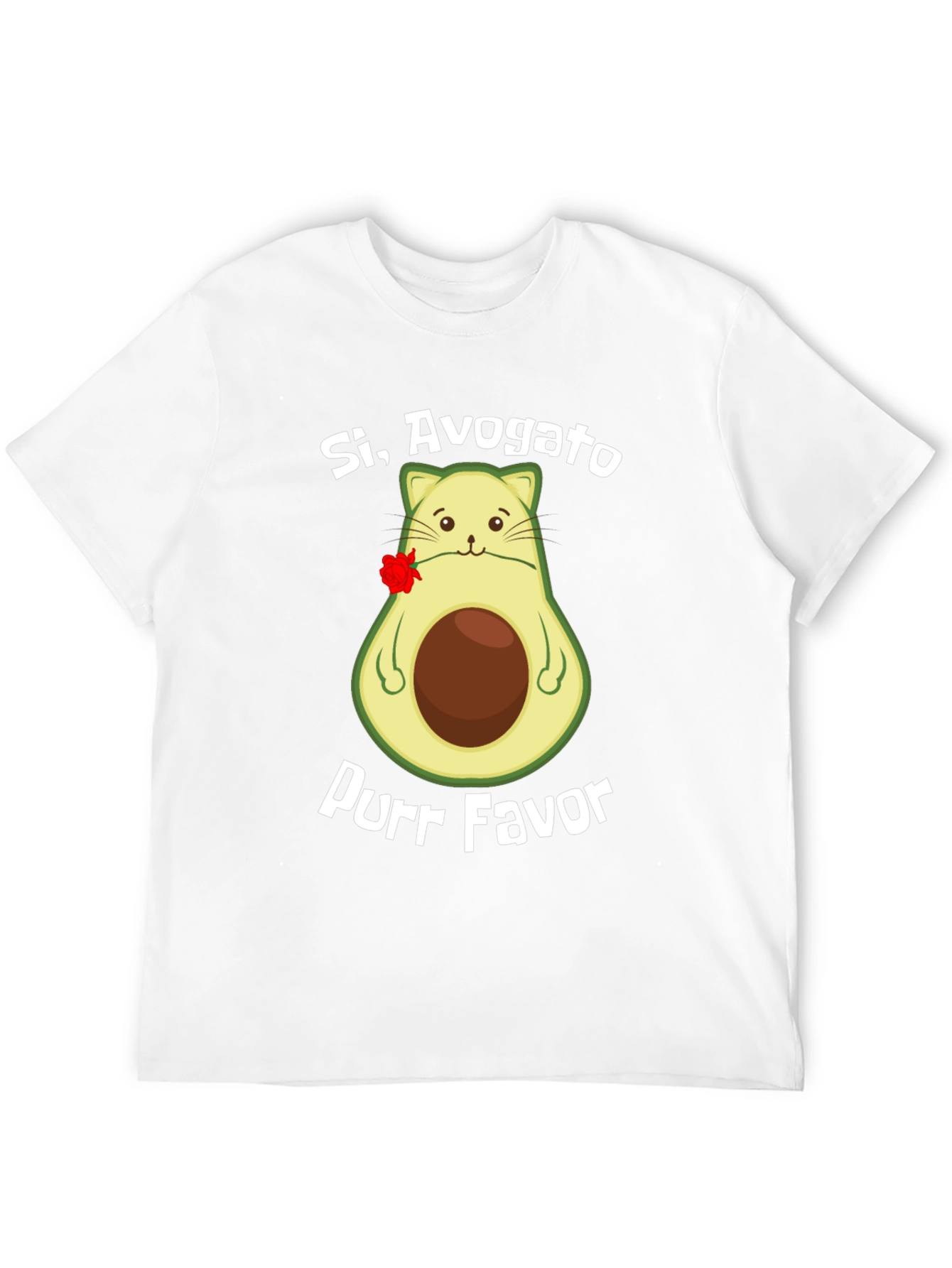 Black Si, Avogato Purr Favor T-Shirt - Avocado Cat Humor Tee view 12