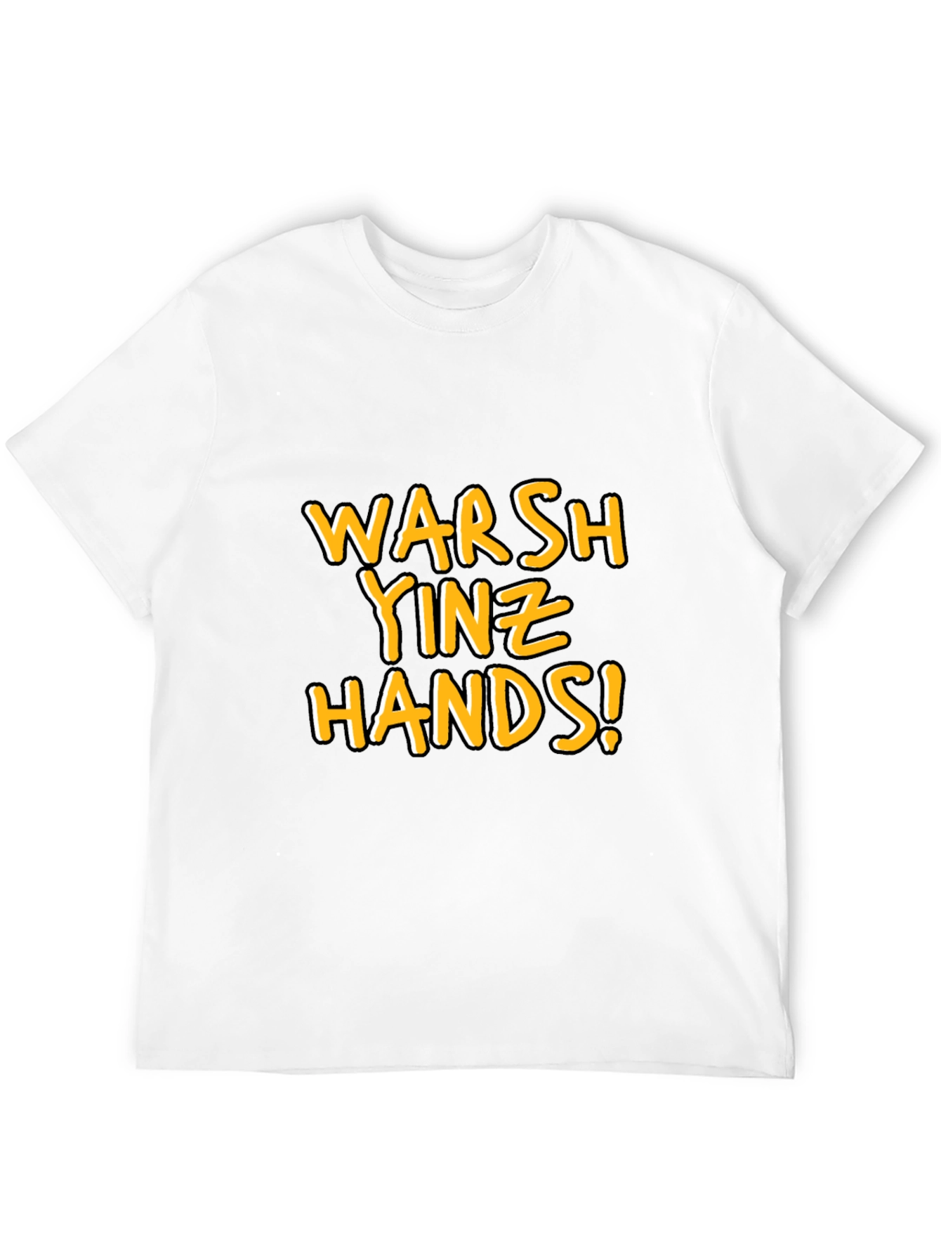 Black Warsh Yinz Hands! Novelty Graphic Tee view 12