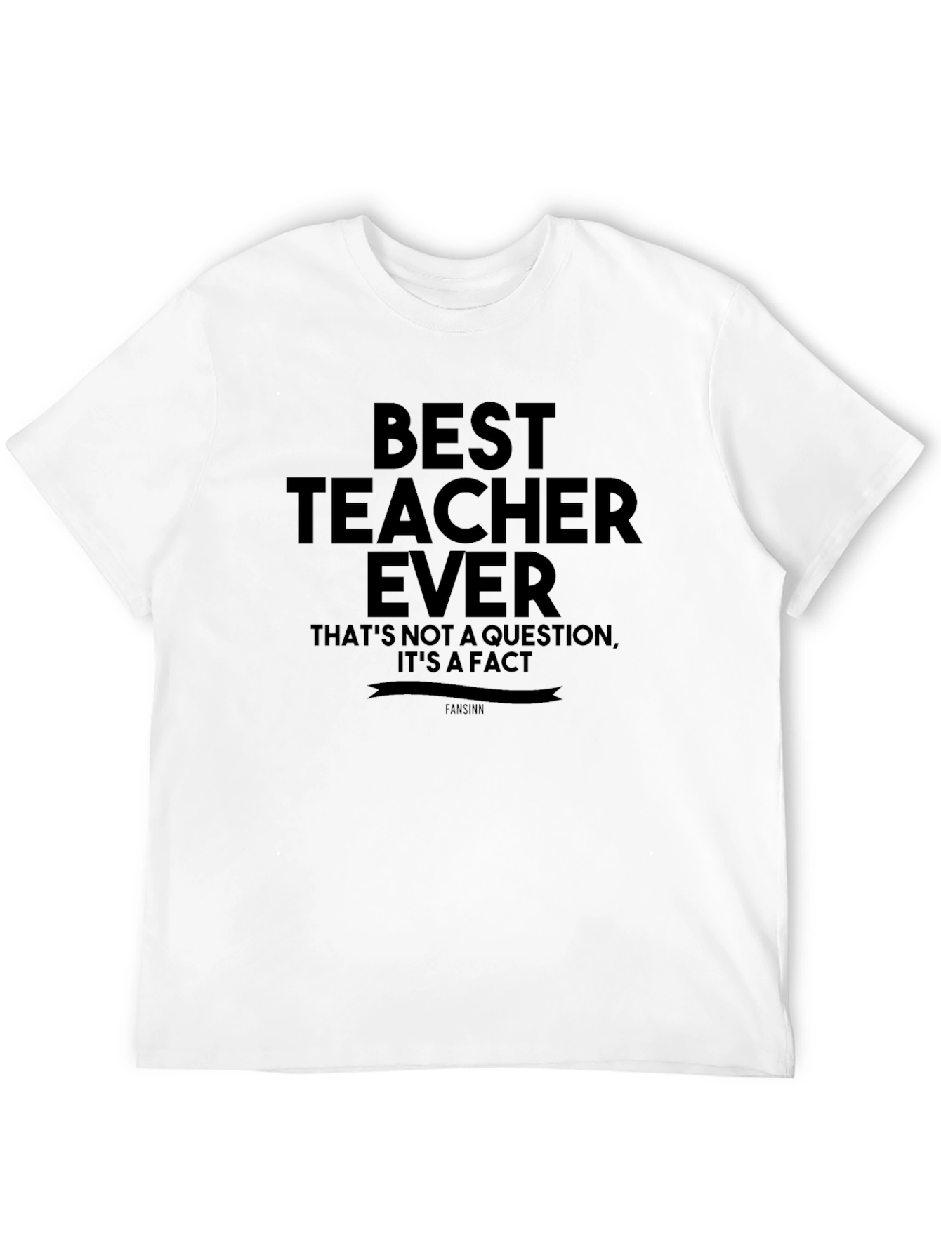 Black Best Teacher Ever T-Shirt - Fact Statement Tee view 12