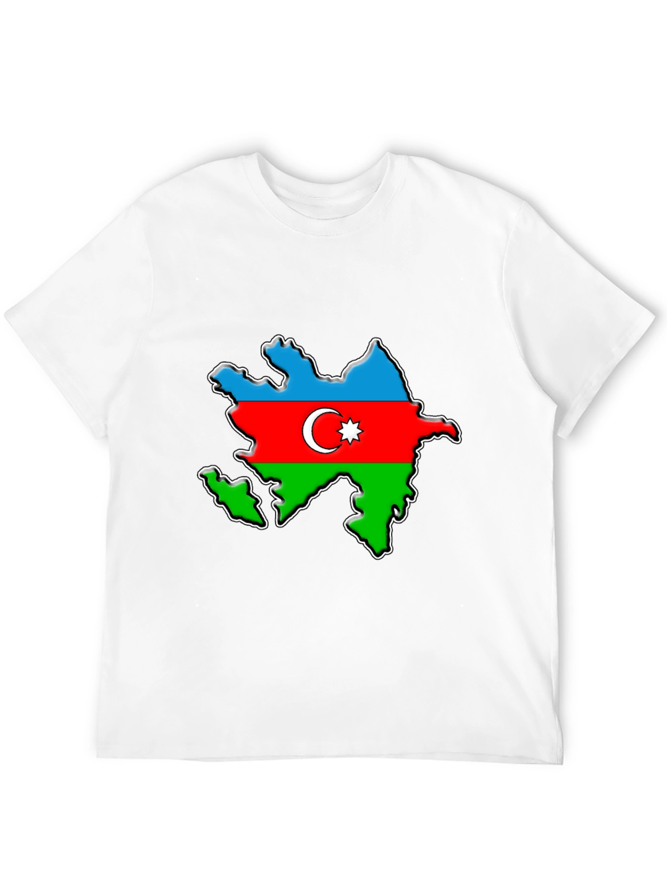 Black Azerbaijan Flag Map T-Shirt - Patriotic Pride Tee view 12