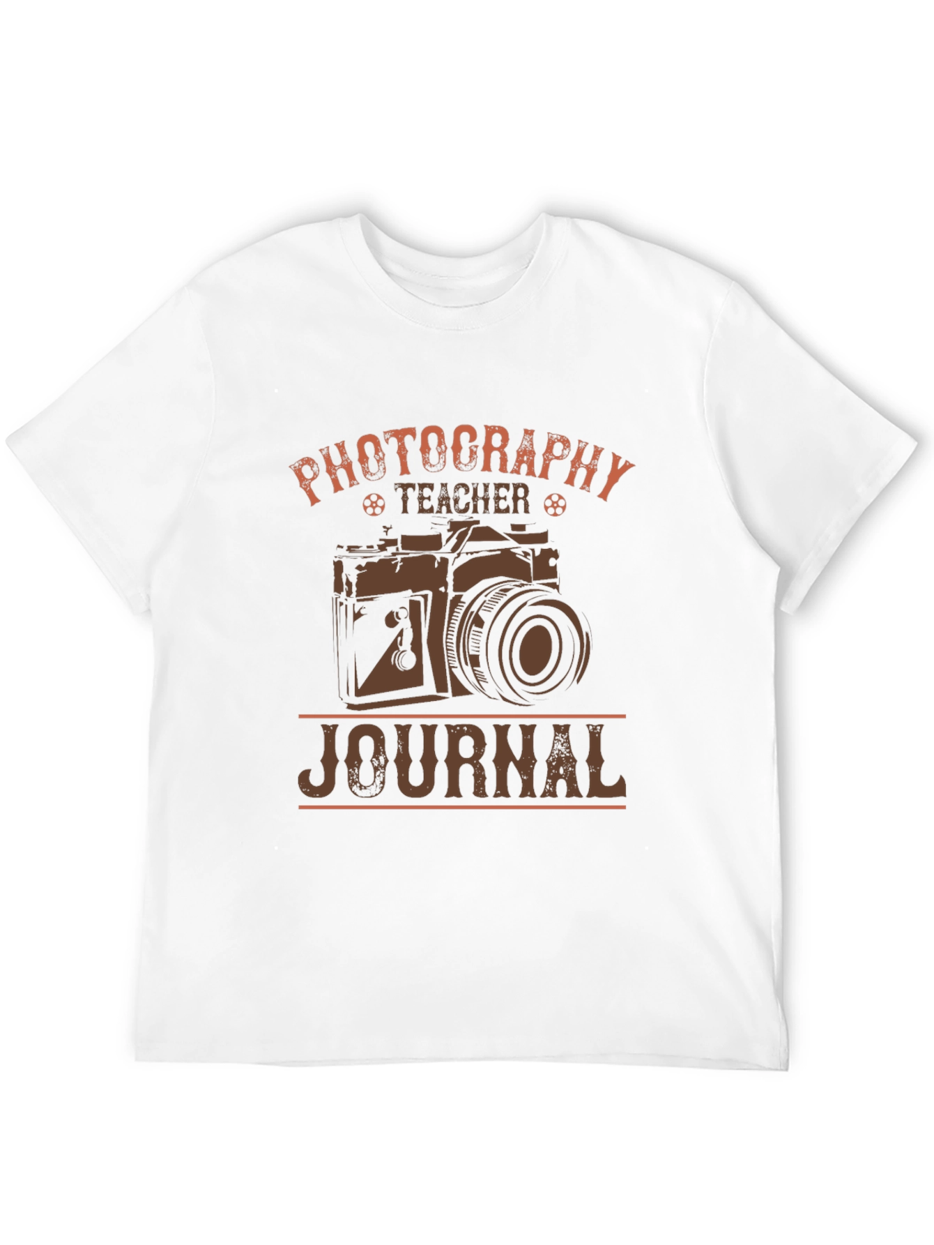 Black Photography Teacher Journal T-Shirt - Camera Design view 12