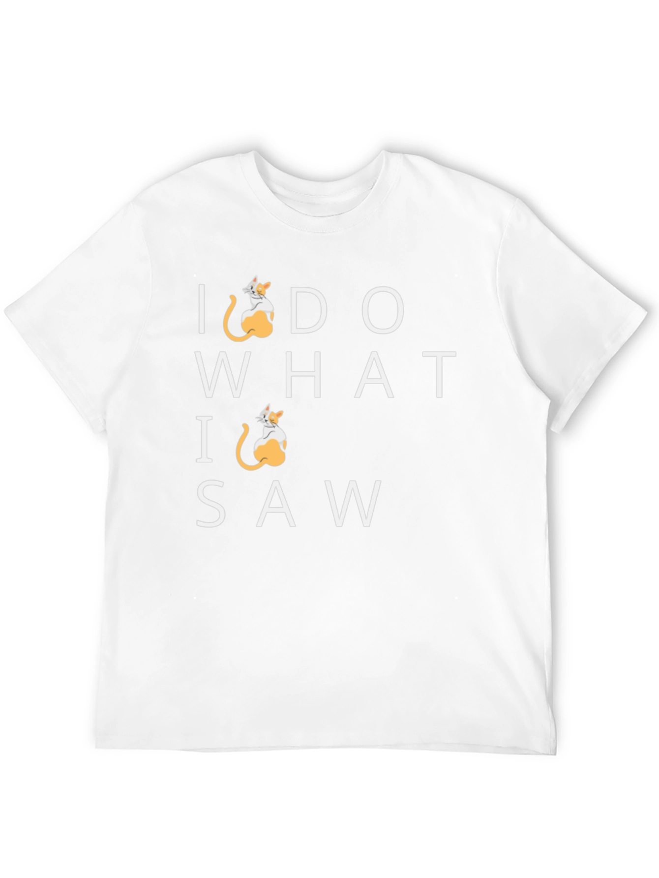 Black I Do What I Saw Cat T-Shirt - Black view 12