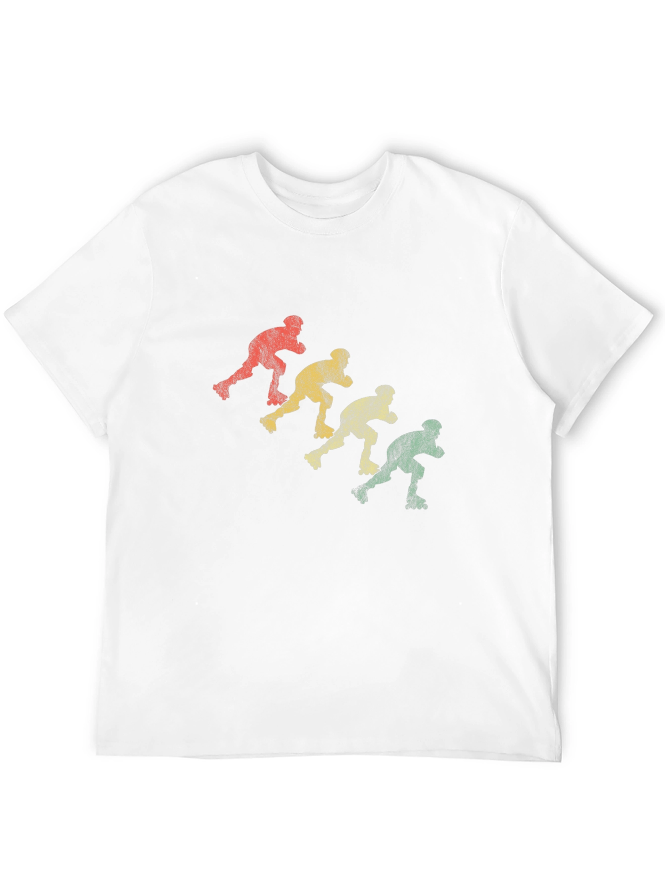 Black Retro Roller Skater T-Shirt - Vintage Style Skate Design view 12