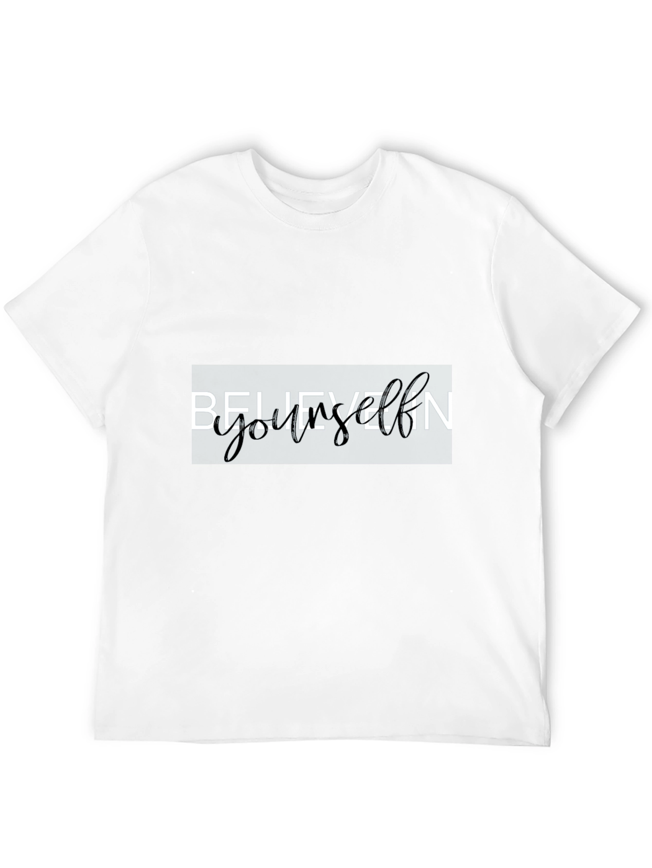 Black Believe In Yourself Black Graphic Tee view 12