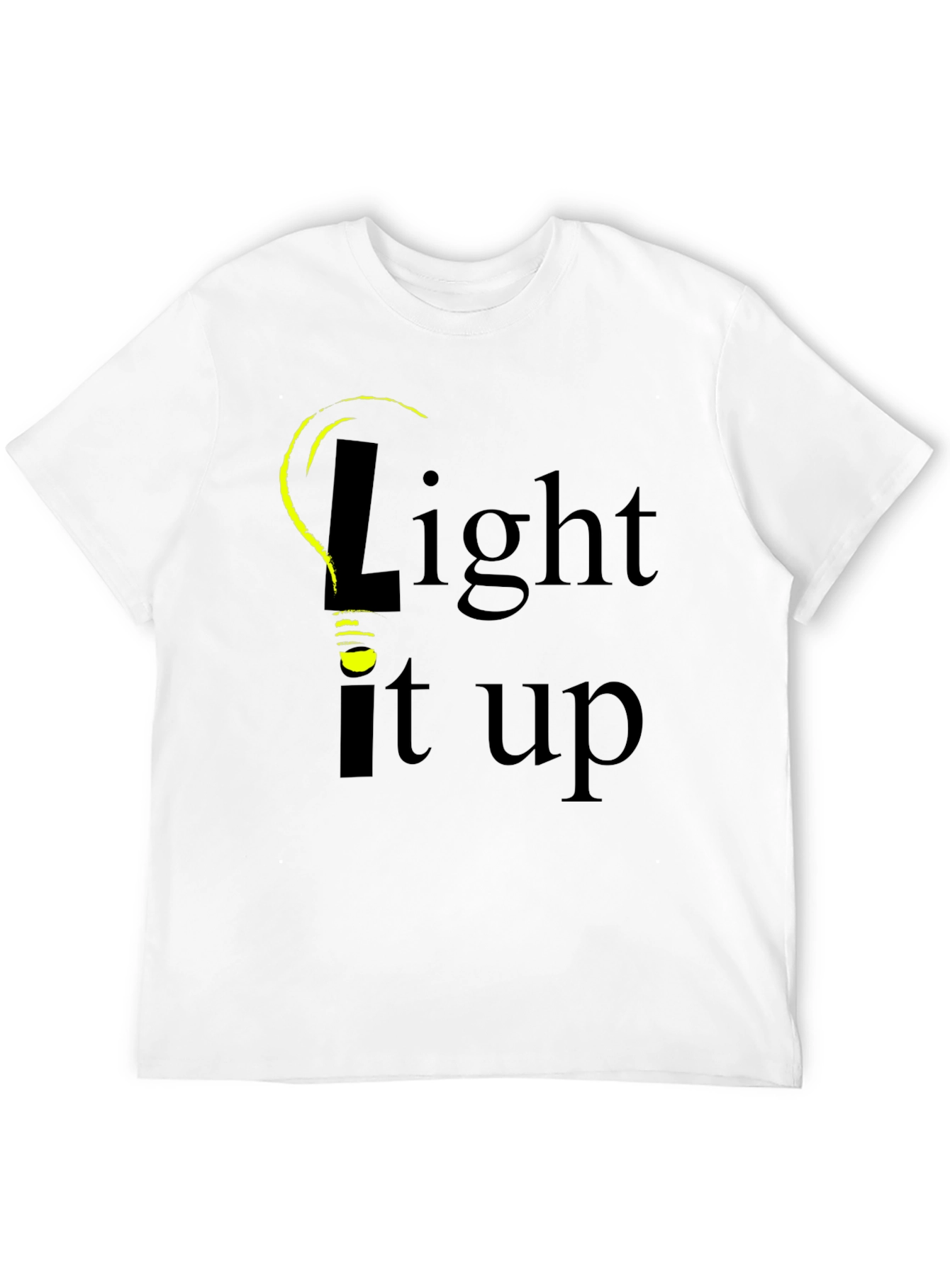 Black Light It Up Graphic Tee - Black Cotton T-Shirt view 12