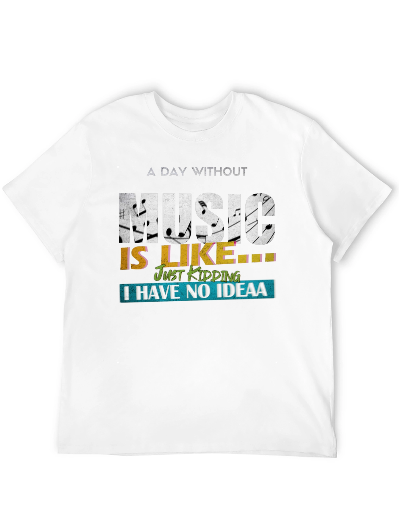 Black Music Lover T-Shirt - Day Without Music Funny Graphic Tee view 12