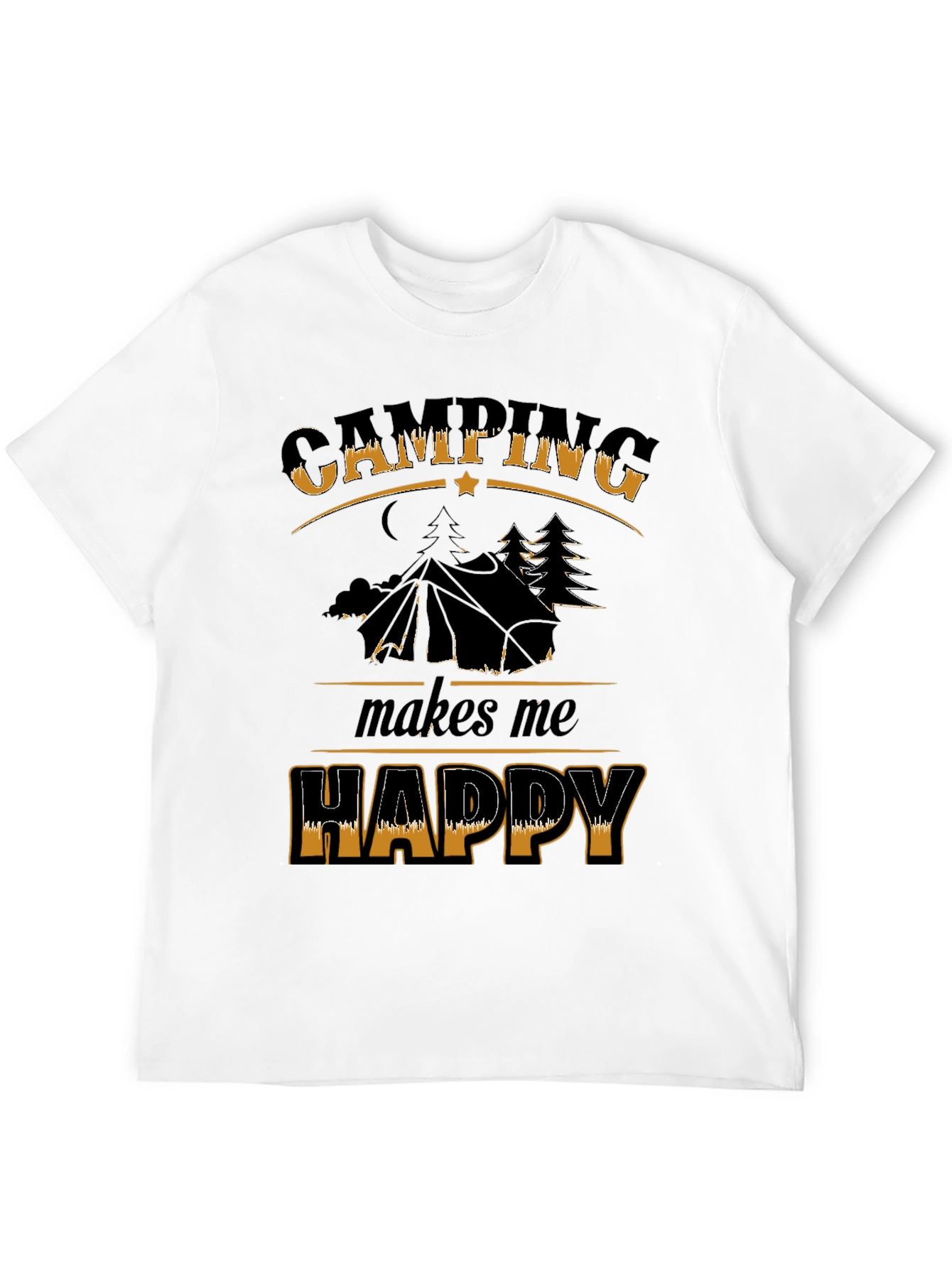 Camping Makes Me Happy Graphic Tee - 12