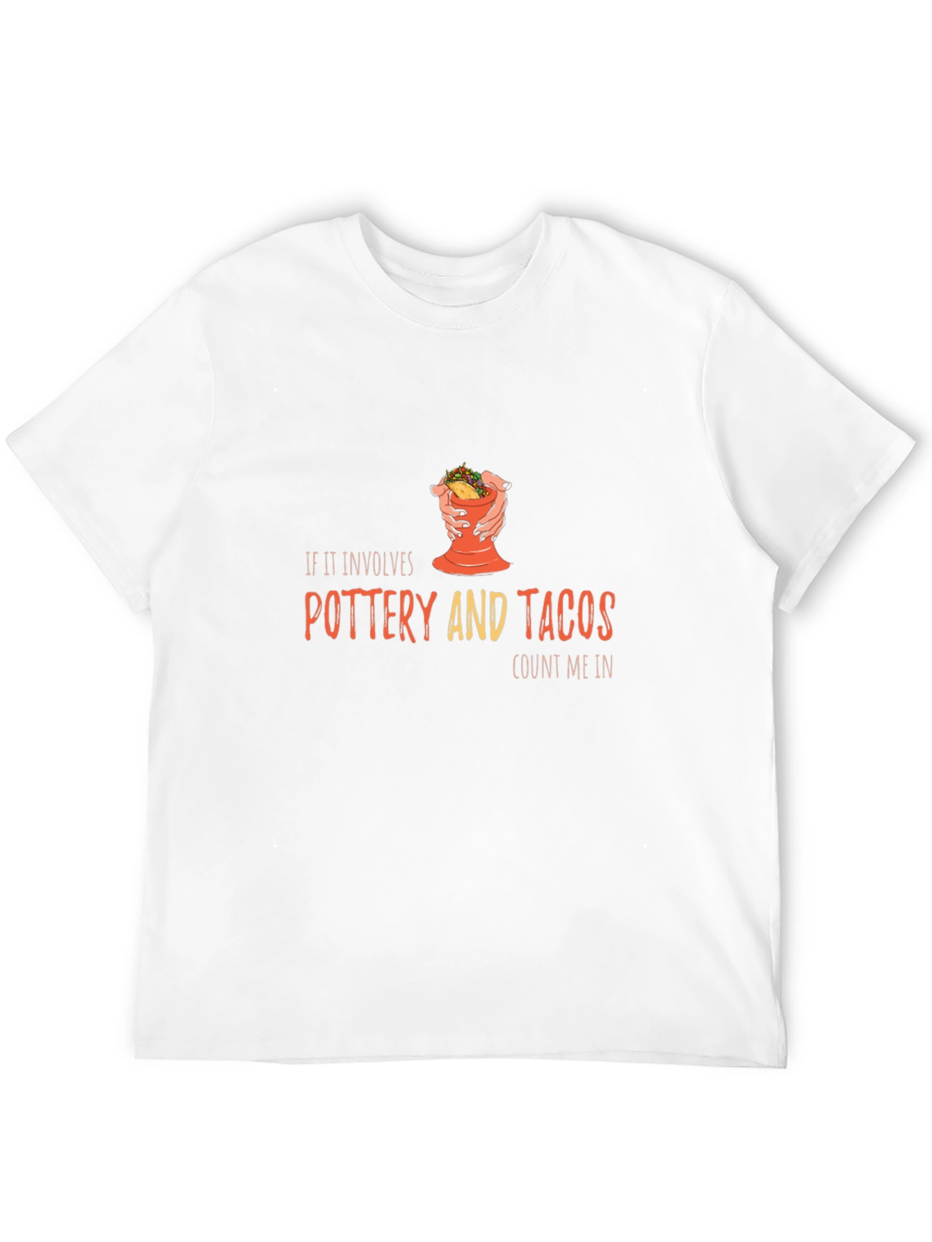 Black Pottery & Tacos Graphic Tee - Black Unisex T-Shirt view 12