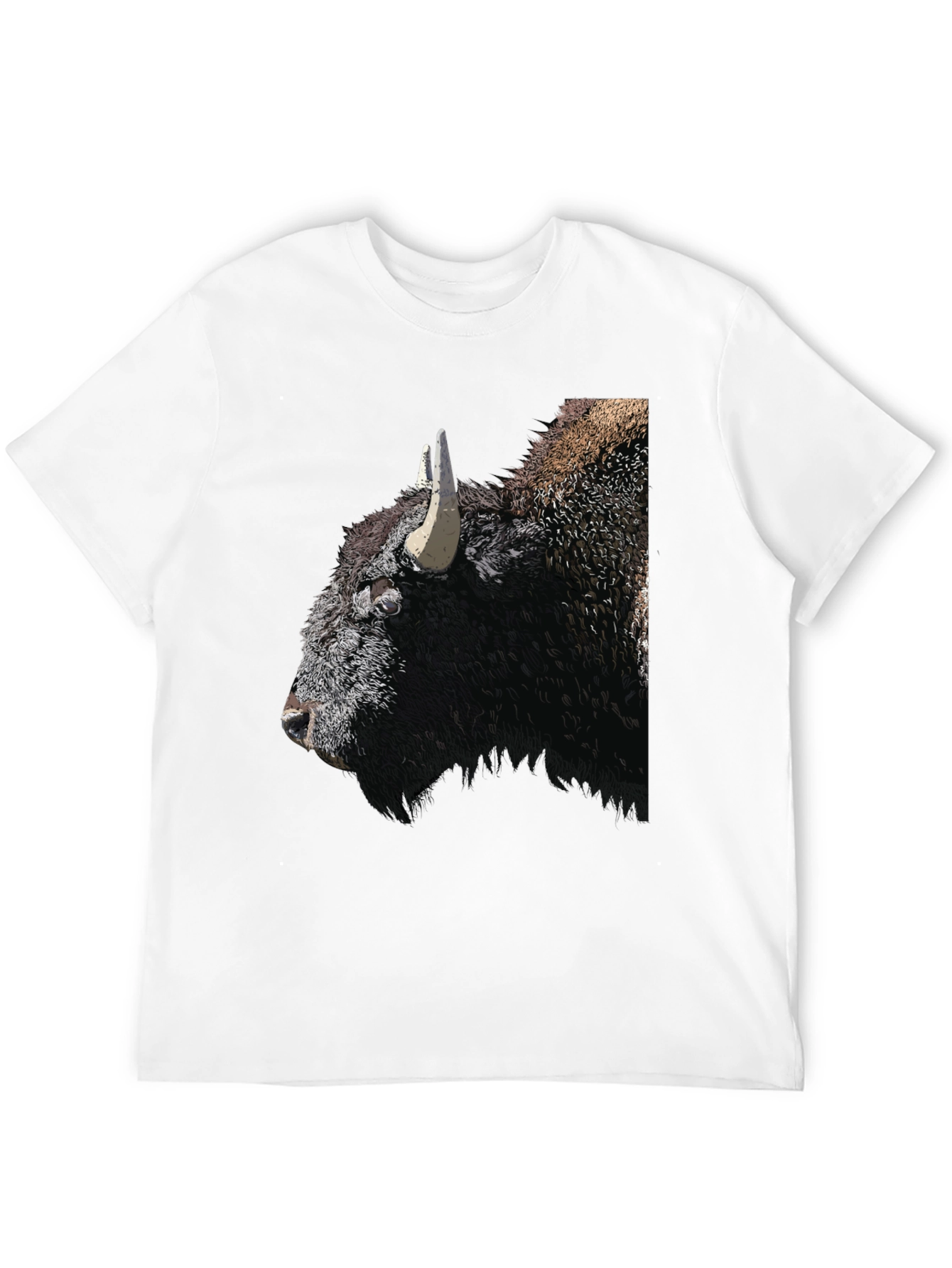Black Bison Graphic Tee - Black Cotton T-Shirt view 12