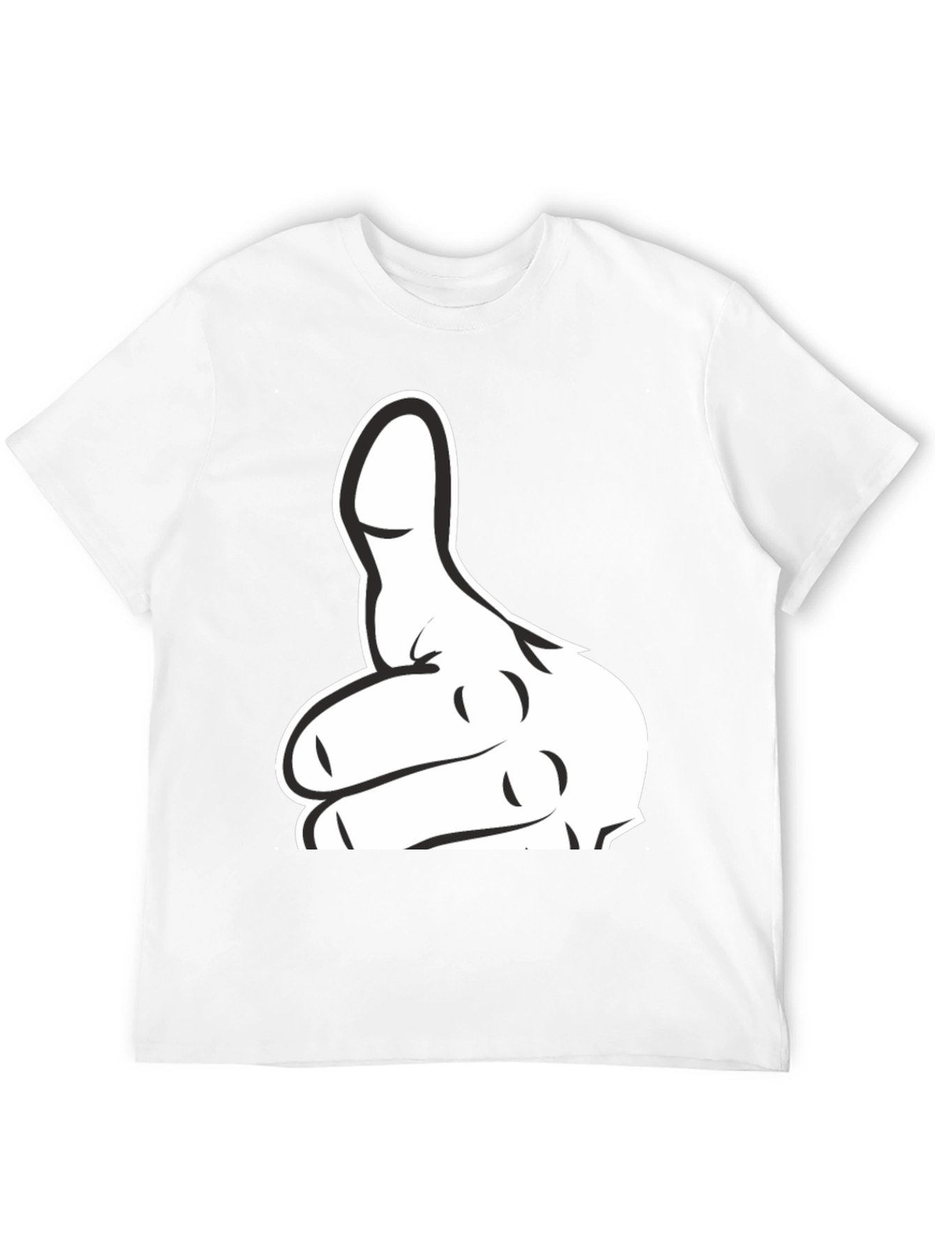 Black Thumbs Up Graphic T-Shirt - Black Cotton Tee view 12