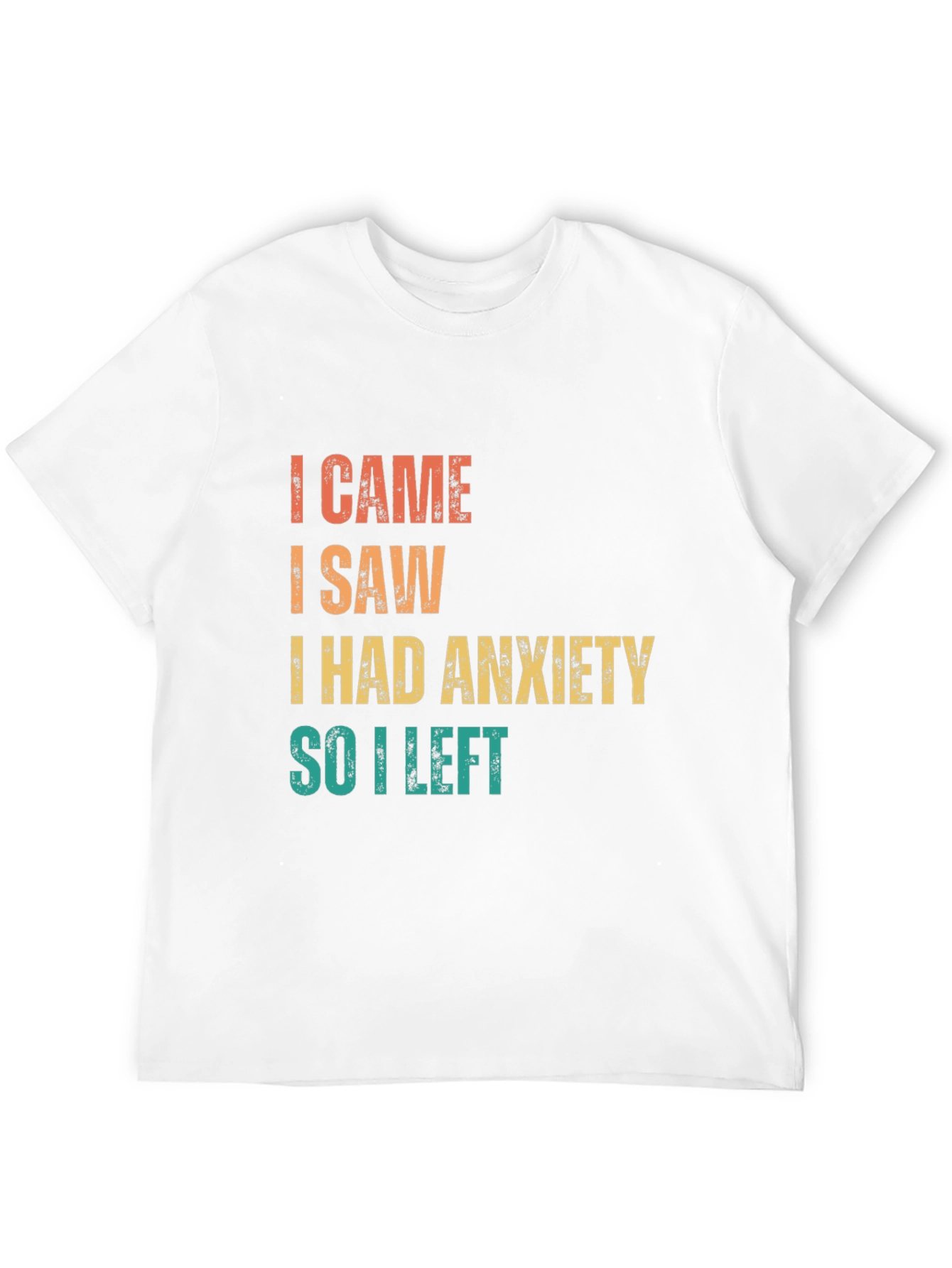 Black I Came, I Saw, Anxiety T-Shirt view 12