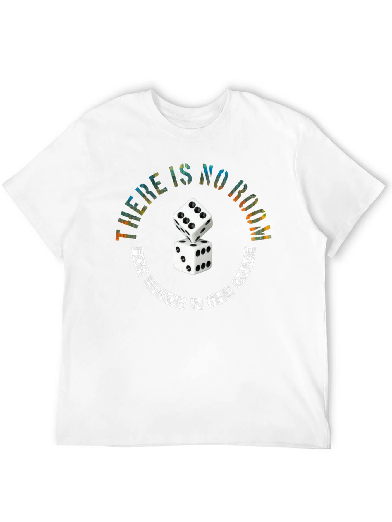 Black No Room For Error Dice T-Shirt view 12