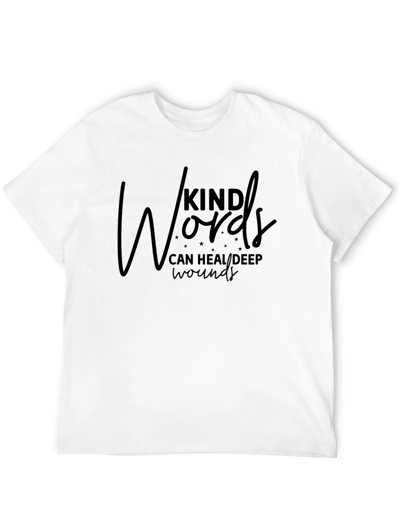 Black Kind Words T-Shirt - Inspirational Graphic Tee view 12