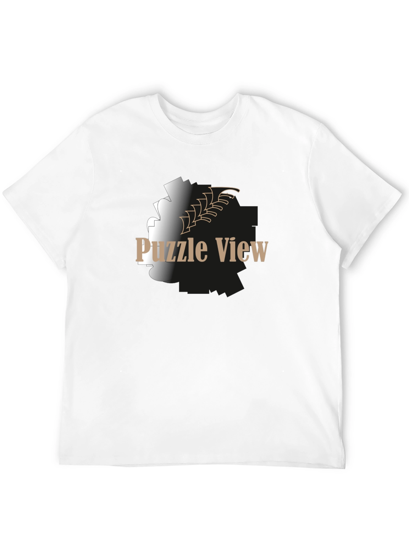 Black Puzzle View Graphic T-Shirt view 12