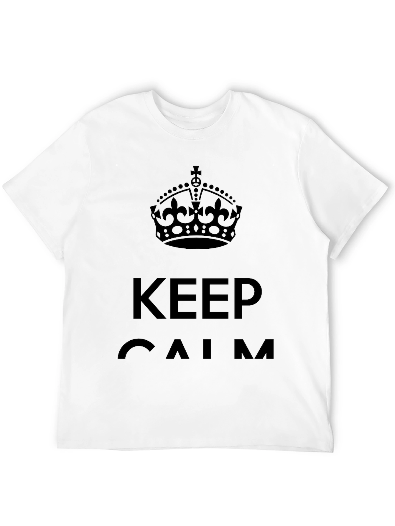 Black Keep Calm Black Graphic Tee view 12