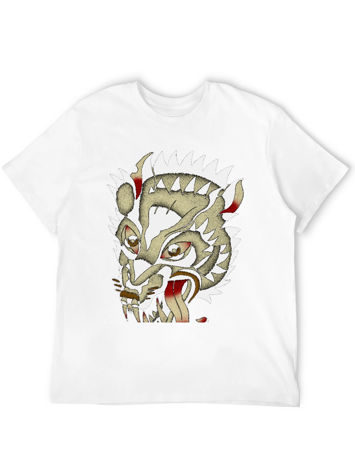 Black Unique Graphic Badger Tee - Men's Black Cotton T-Shirt view 12