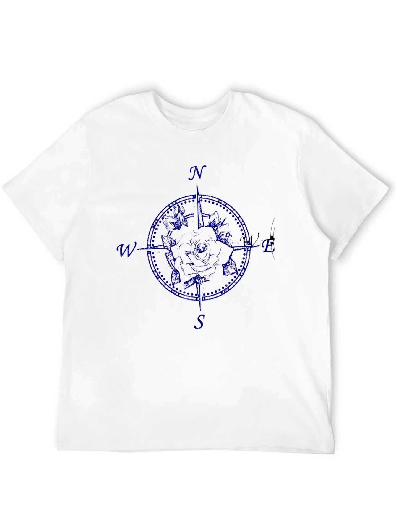 Black Compass Graphic Tee - Black Cotton T-Shirt view 12