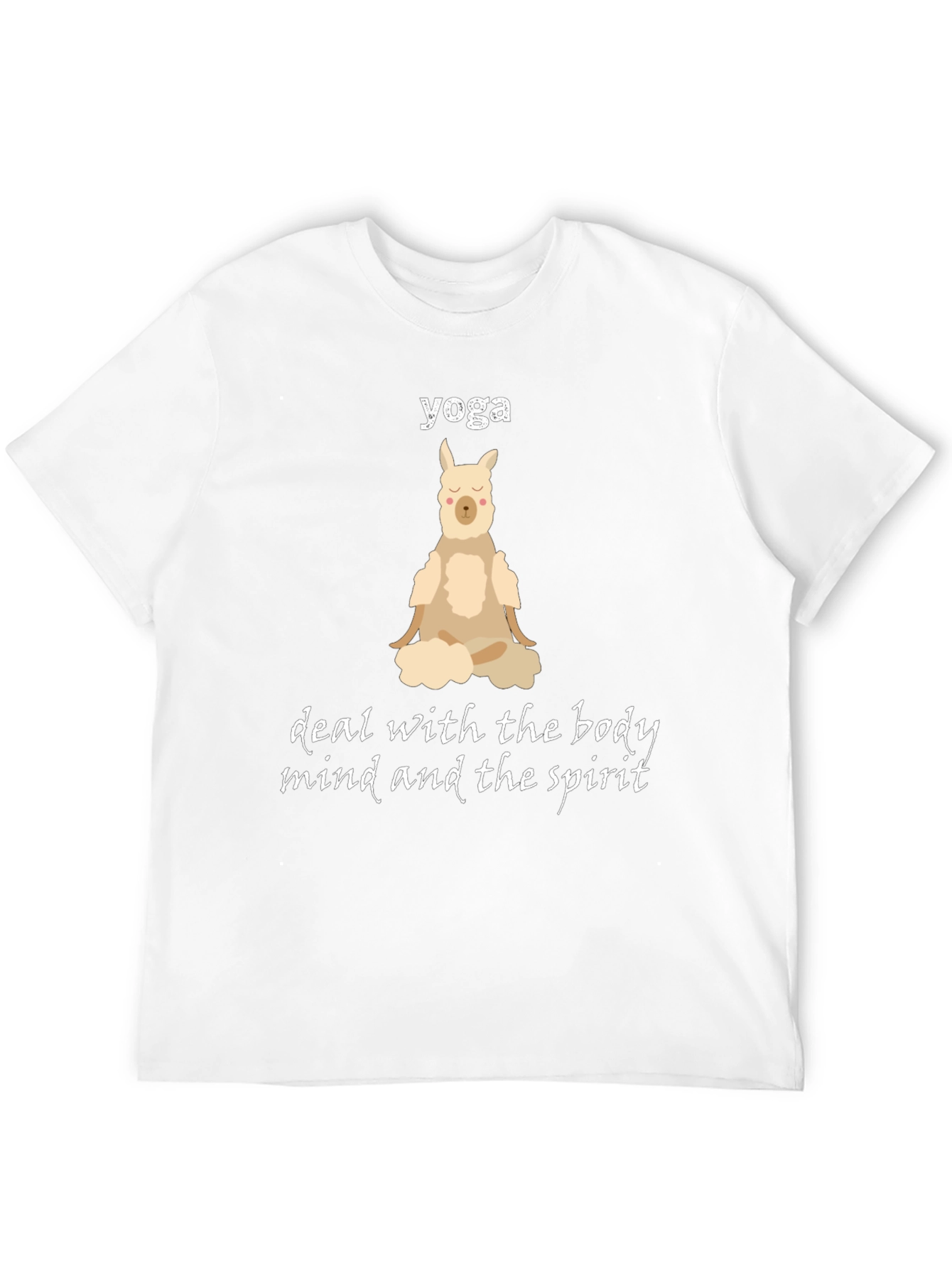 Black Yoga Llama T-Shirt - Body, Mind, Spirit view 12