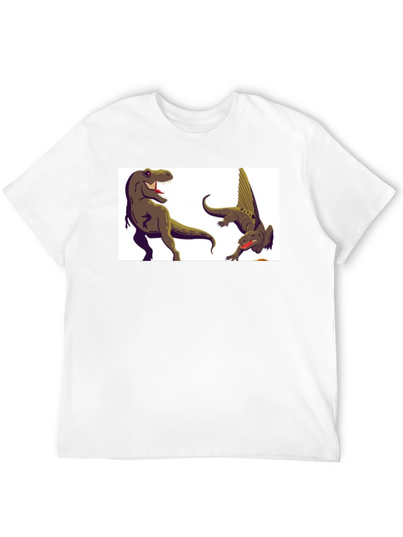Black Dinosaur Graphic Tee - Black Cotton T-Shirt view 12