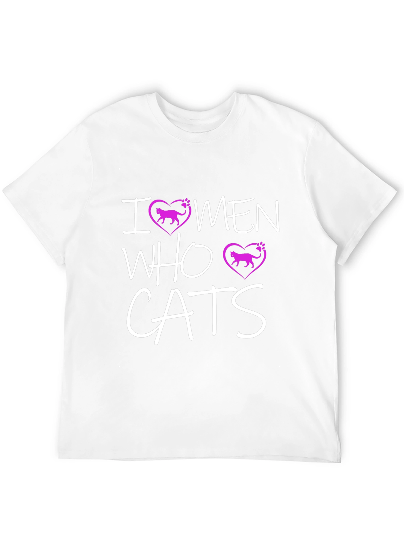 Black I Love Men Who Love Cats Graphic T-Shirt view 12