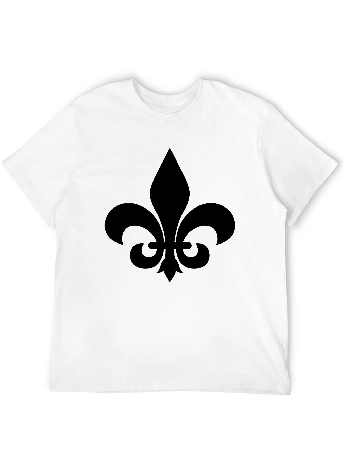Black Fleur-de-lis Graphic Tee - Black Casual Style view 12