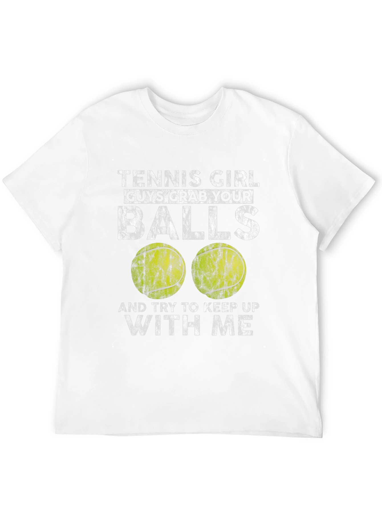 Black Tennis Girl Grab Your Balls Graphic Tee view 12