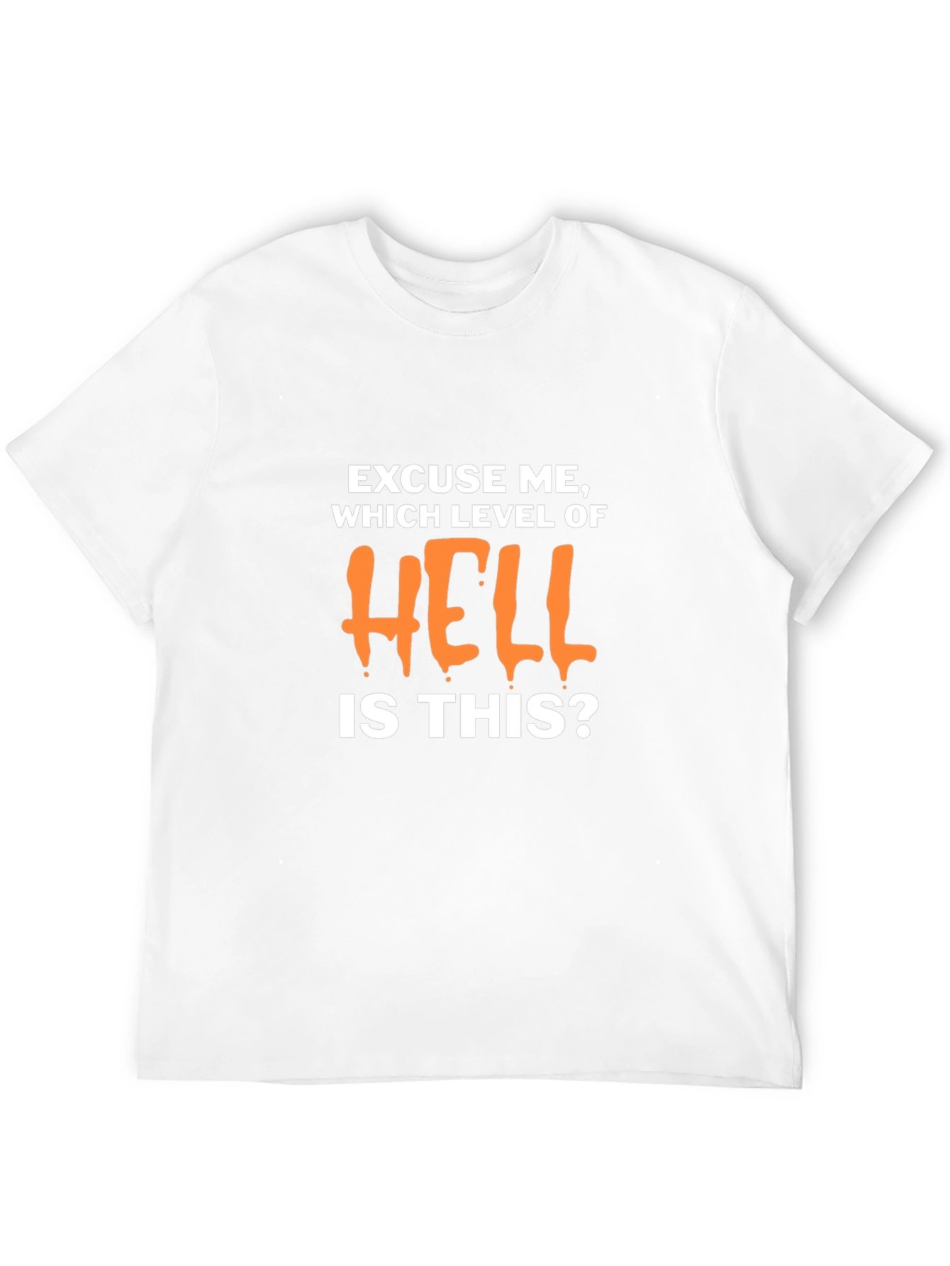Black Humorous "Which Level of Hell" Graphic T-Shirt view 12