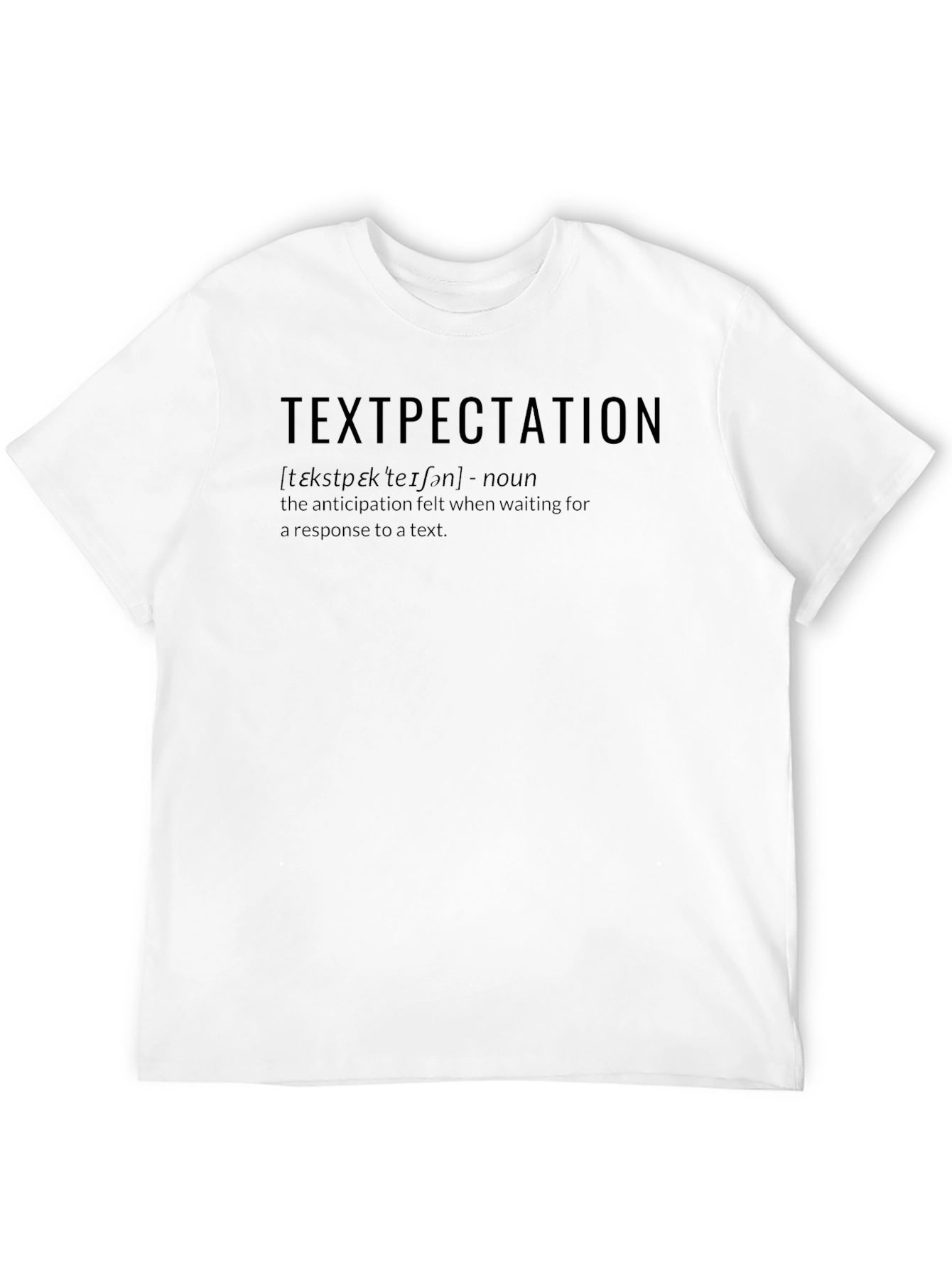 Black Textpectation Definition Graphic T-Shirt view 12