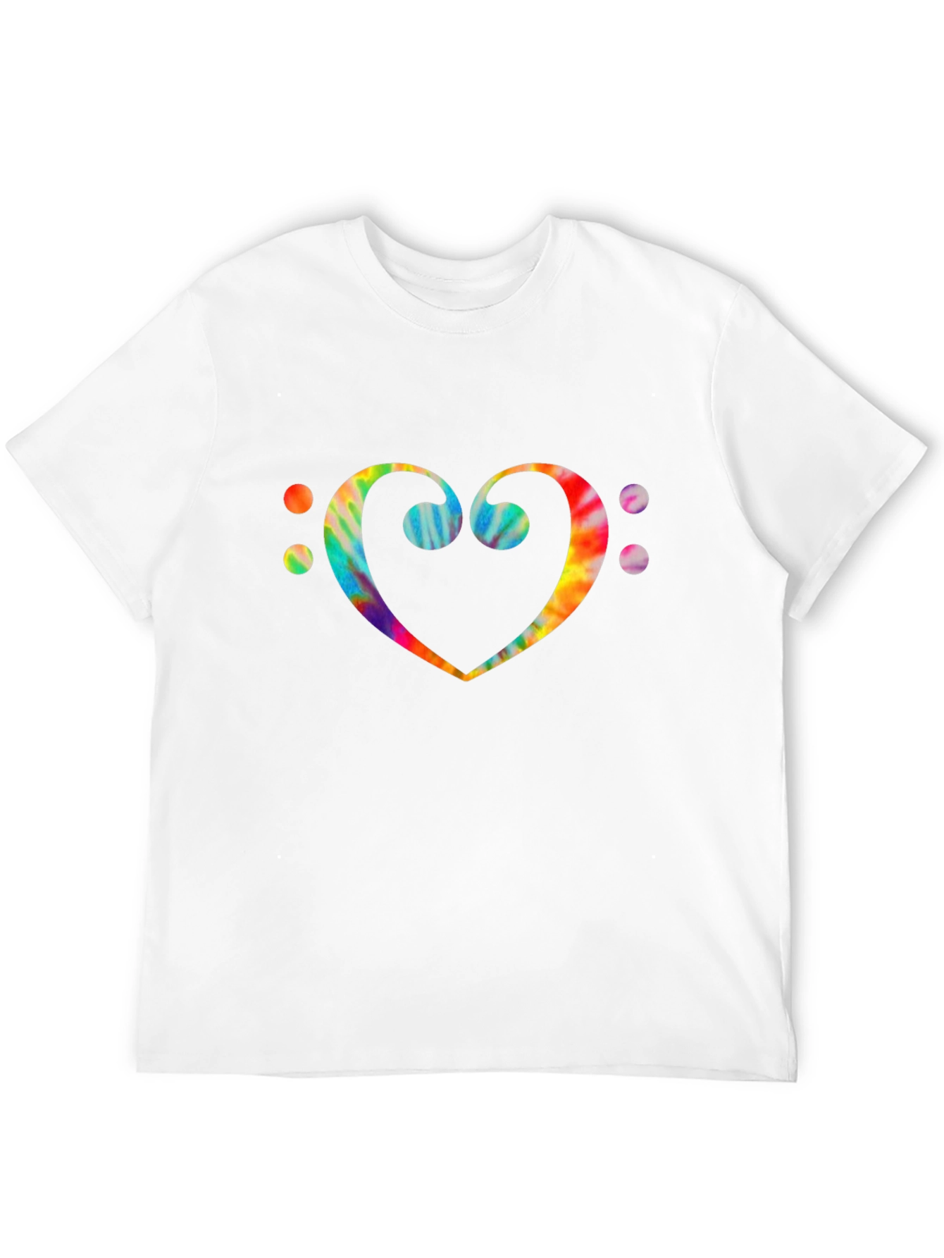 Black Tie-Dye Music Heart Graphic Tee - Black view 12
