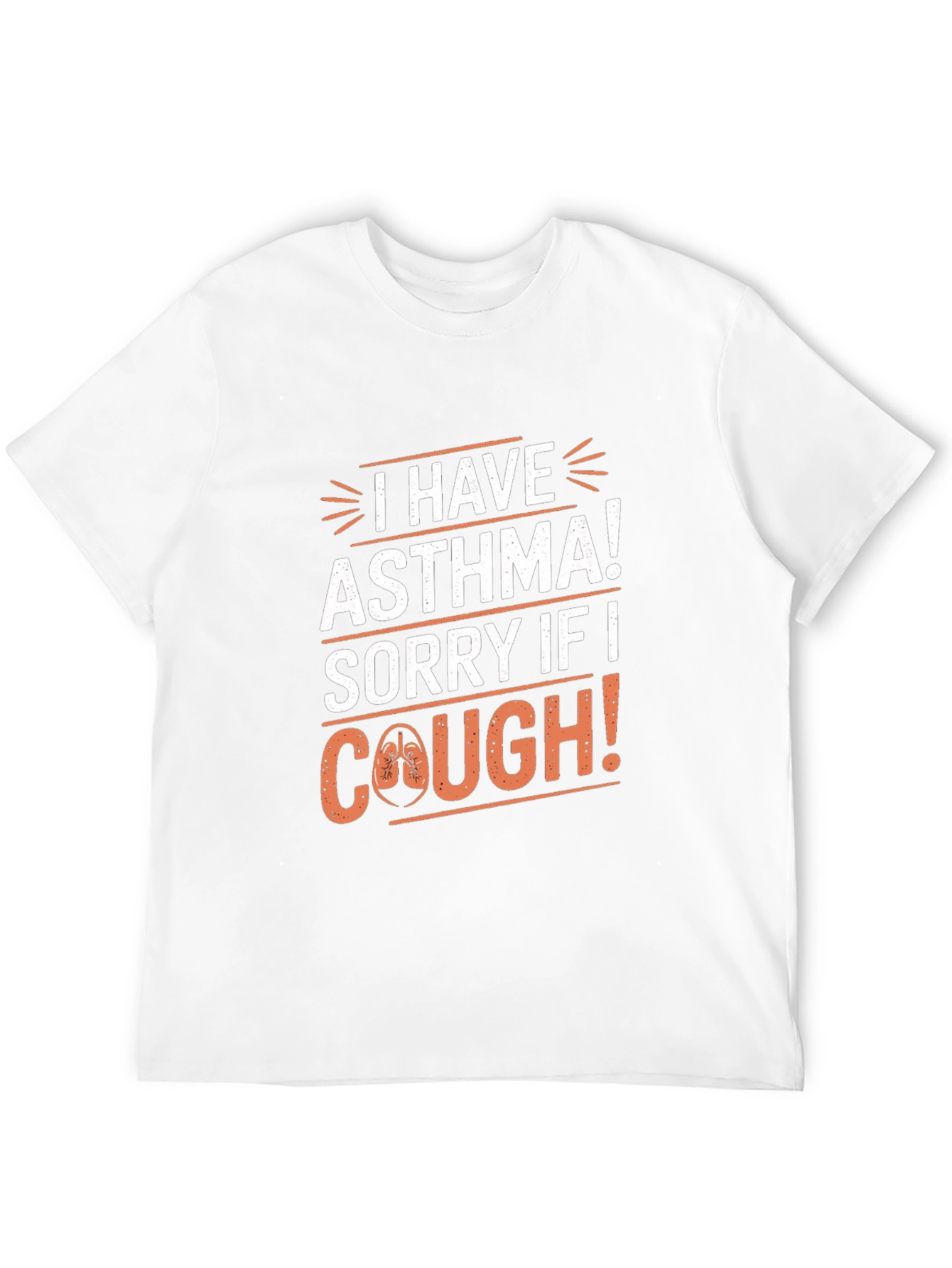 Black Asthma Awareness T-Shirt - 'Sorry If I Cough' view 12