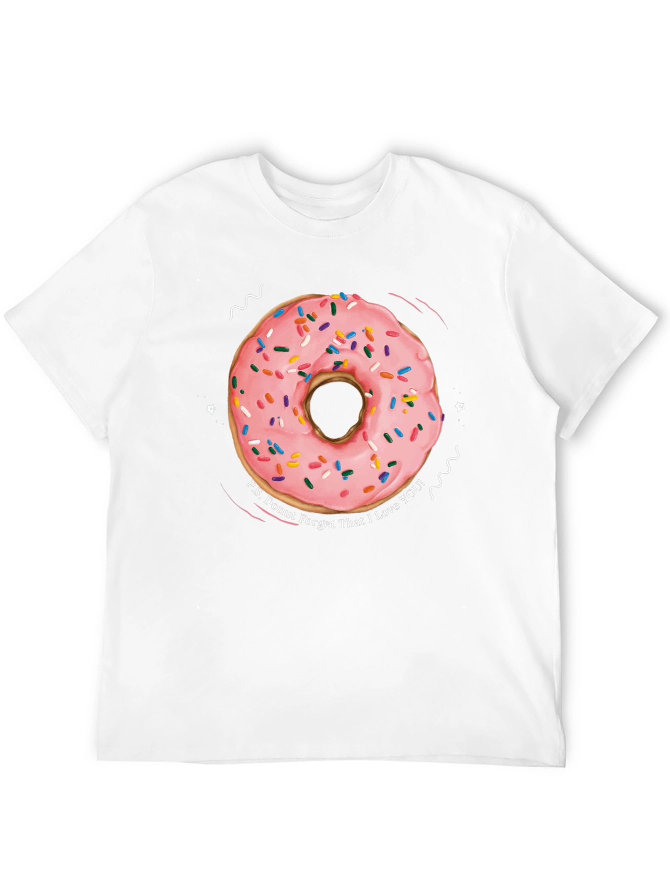 Black Donut Forget I Love You Black T-Shirt view 12