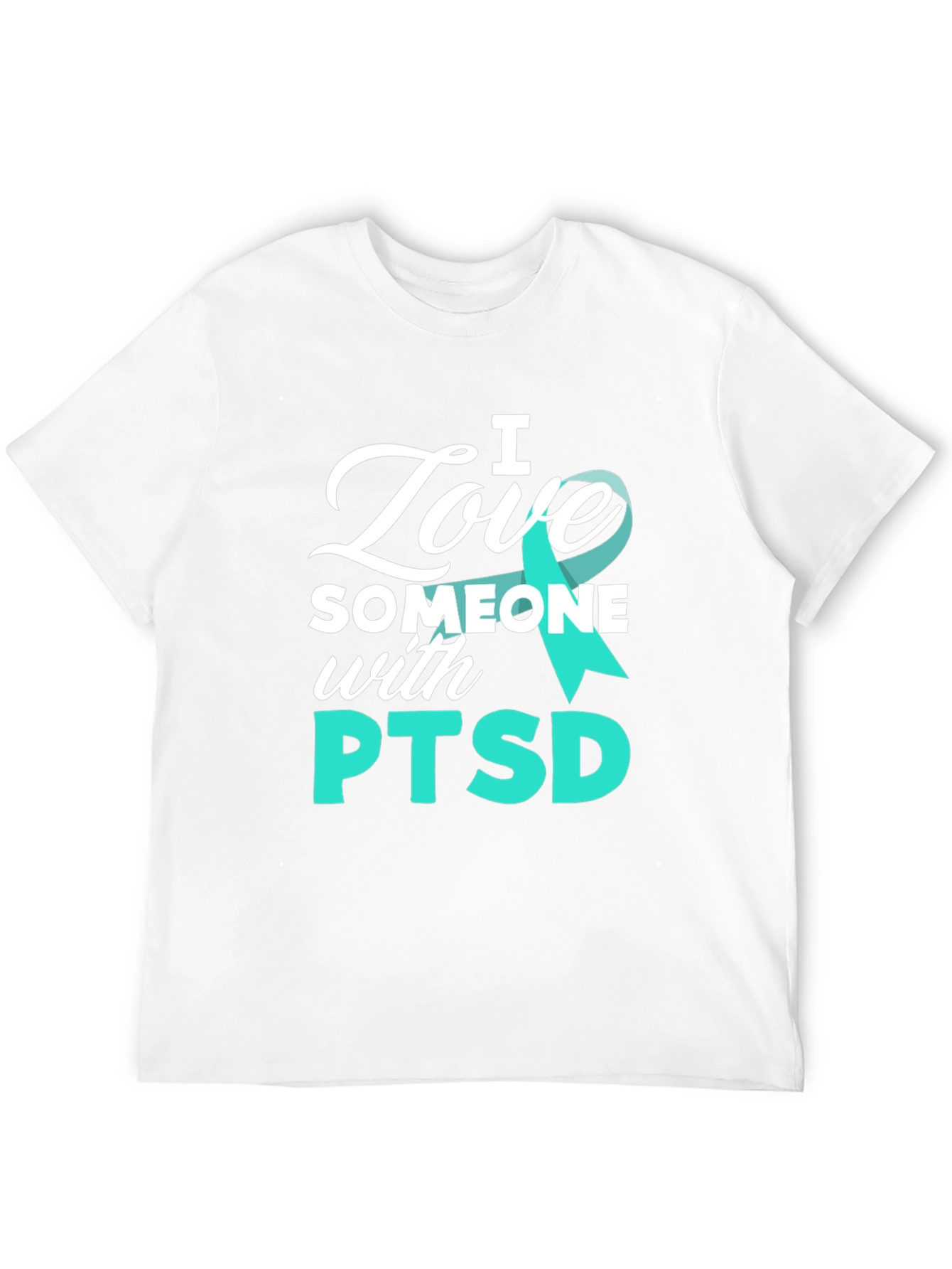 I Love Someone with PTSD Awareness Ribbon T-Shirt - 12