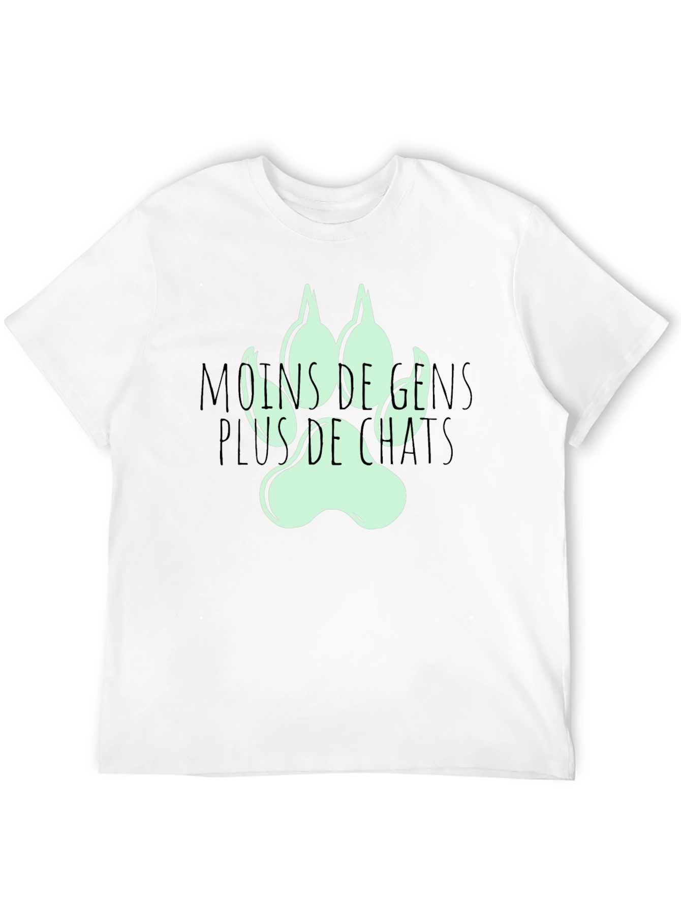 Black Mins De Gens Plus De Chats Black T-Shirt view 12