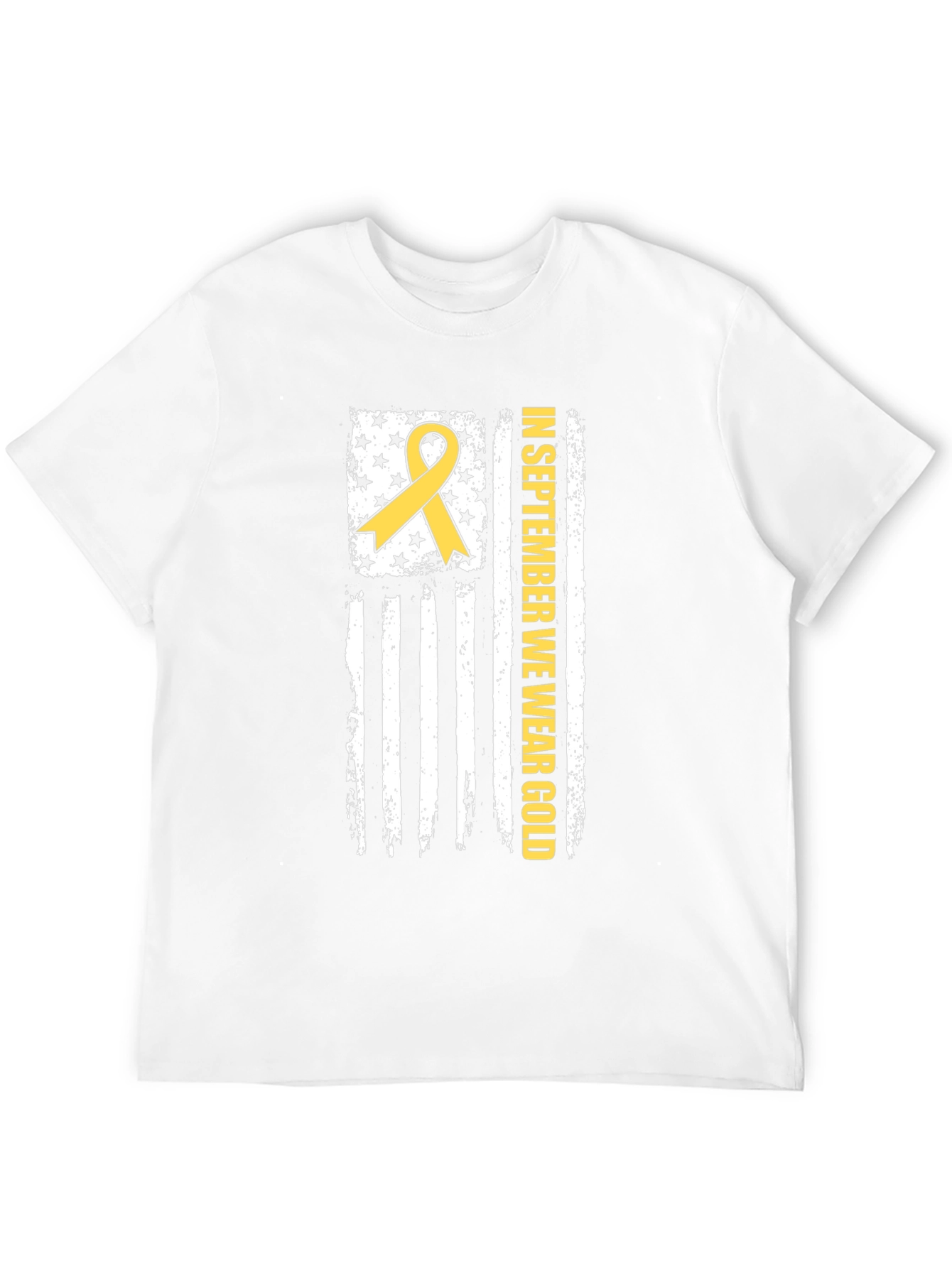 September Childhood Cancer Awareness Gold Ribbon T-Shirt - 12
